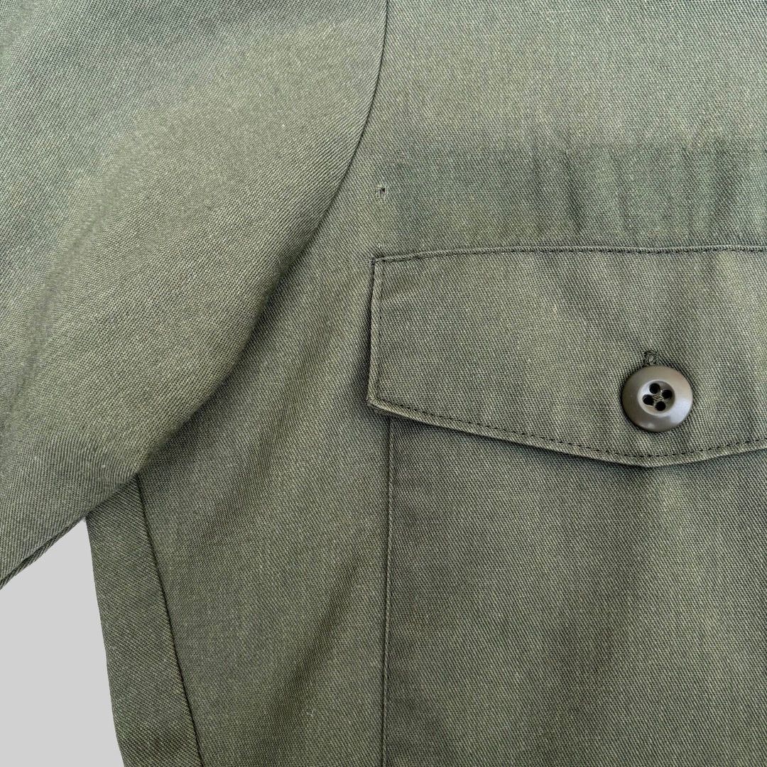 Vintage US Army 1987 87 OG 507 Vintage Military Issued Fatigue Shirt Size US L / EU 52-54 / 3 - 5 Thumbnail