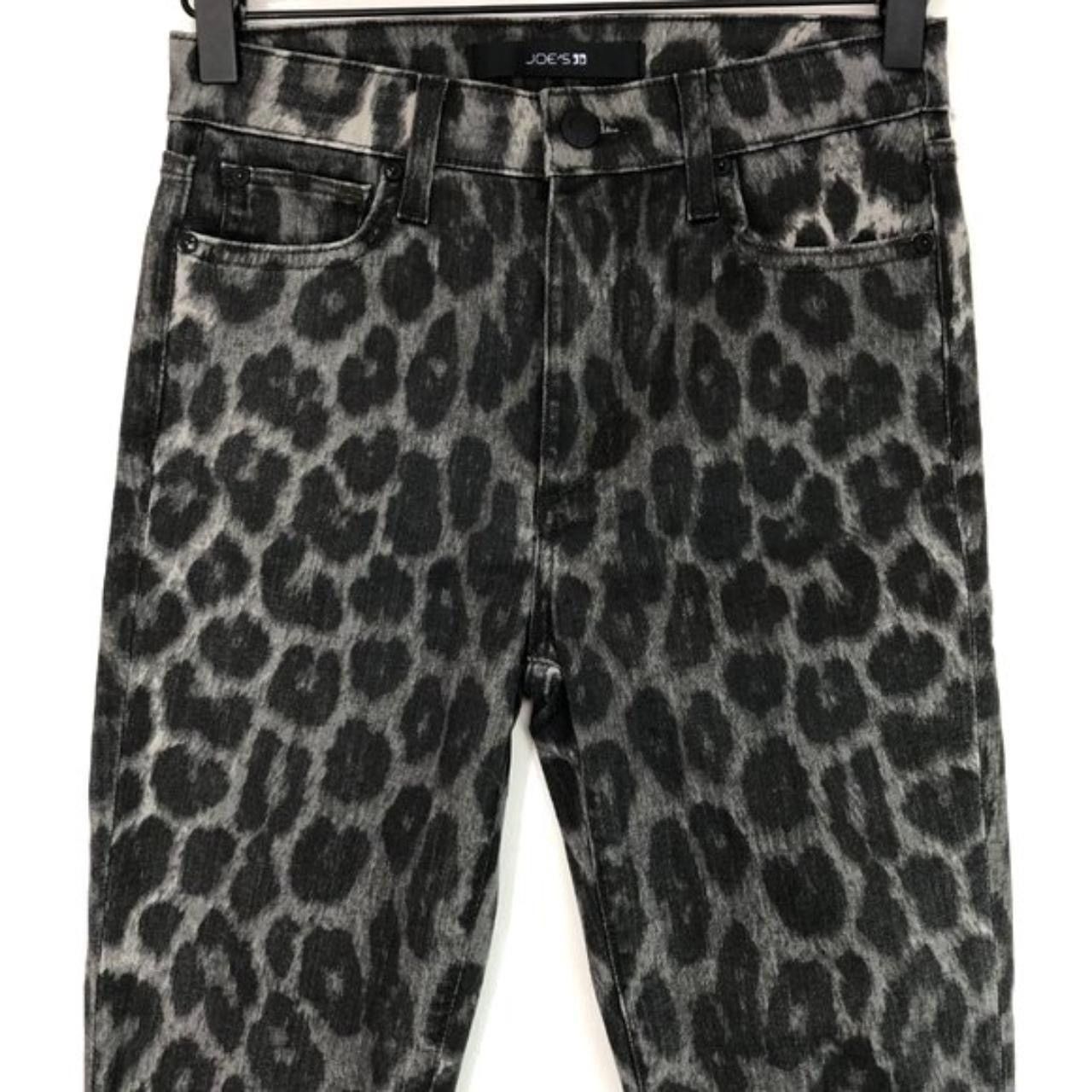 Joe's Joes Jeans Leopard Print High Rise Raw Hem Skinny Ankle Jean Size 24" / US 00 / IT 34 - 4 Thumbnail