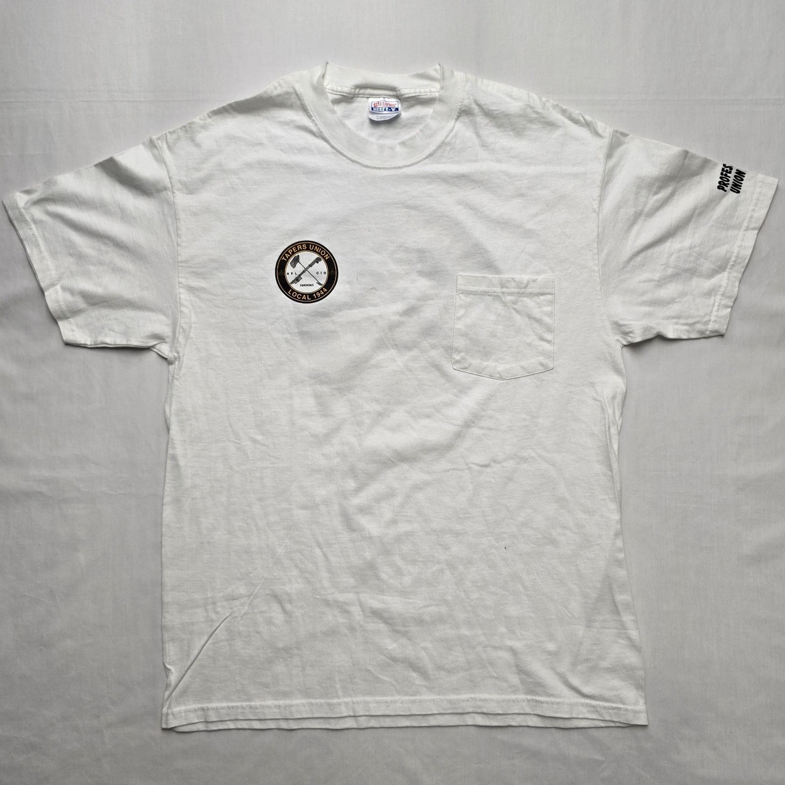 Hanes × Vintage Vintage Tapers Union Local 1944 Hawaii White L Tee Size US L / EU 52-54 / 3 - 4 Thumbnail