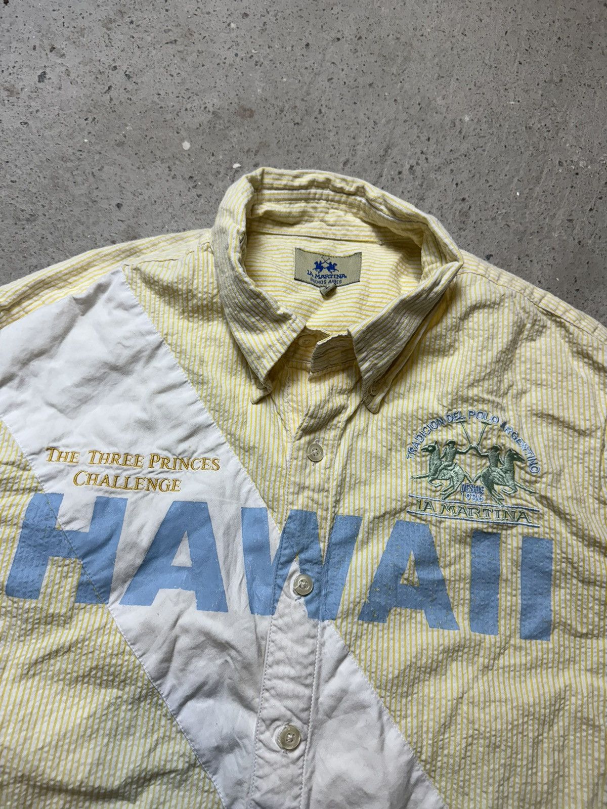 La Martina × Vintage Vintage Y2K La Martina Hawaii Beach Embroidered Logo shirt Size US L / EU 52-54 / 3 - 5 Thumbnail