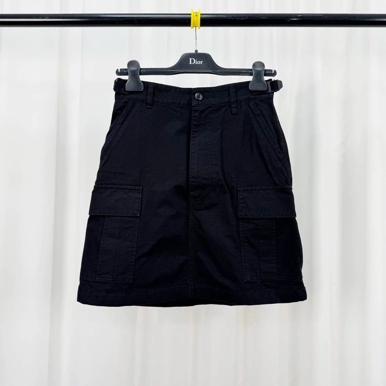 Balenciaga Balenciaga size 34 Embroidered letter denim short skirt Size 33" - 1 Thumbnail