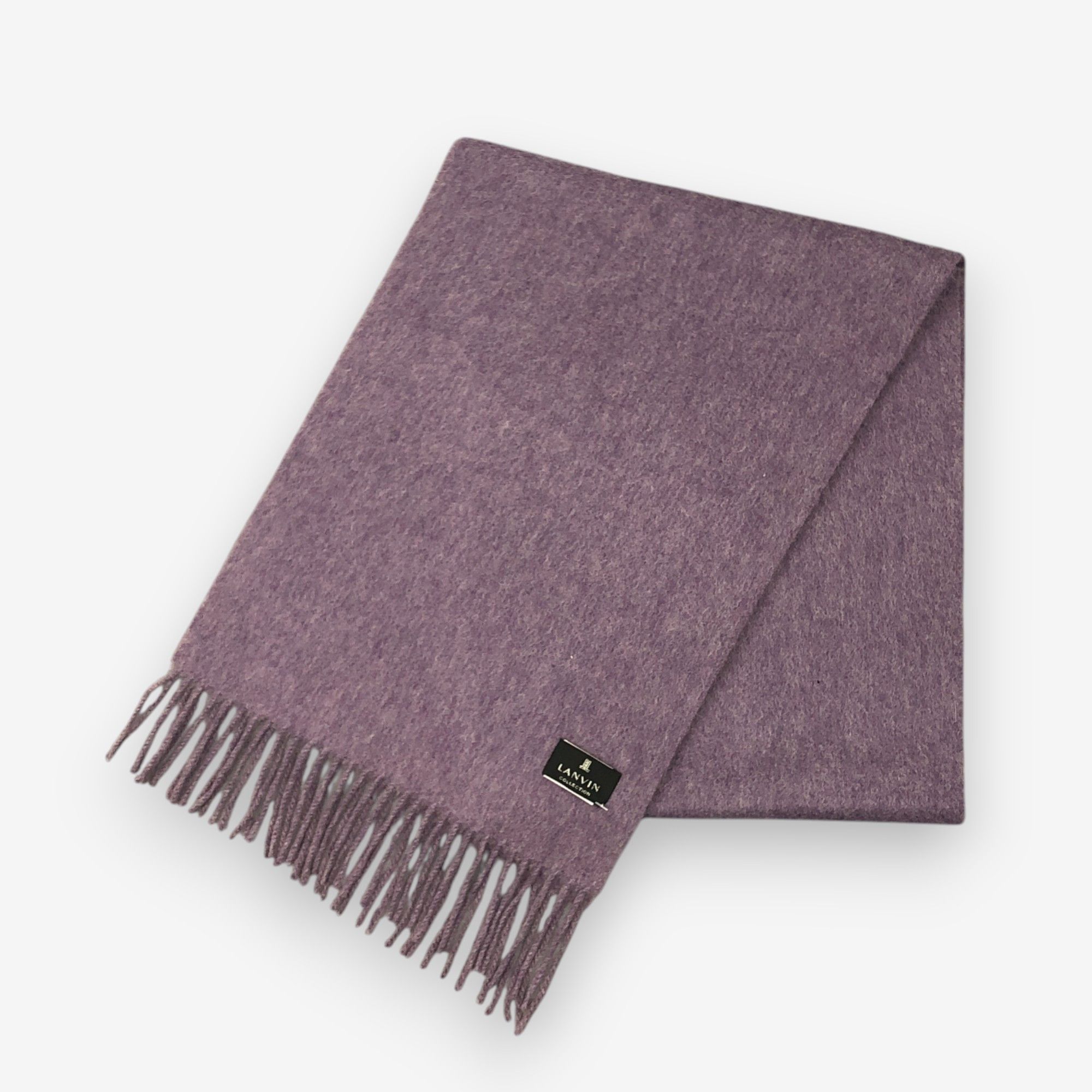 Lanvin Vintage Lanvin Scarf Muffler Cashmere Winter Fringe Scarves Size ONE SIZE - 3 Thumbnail