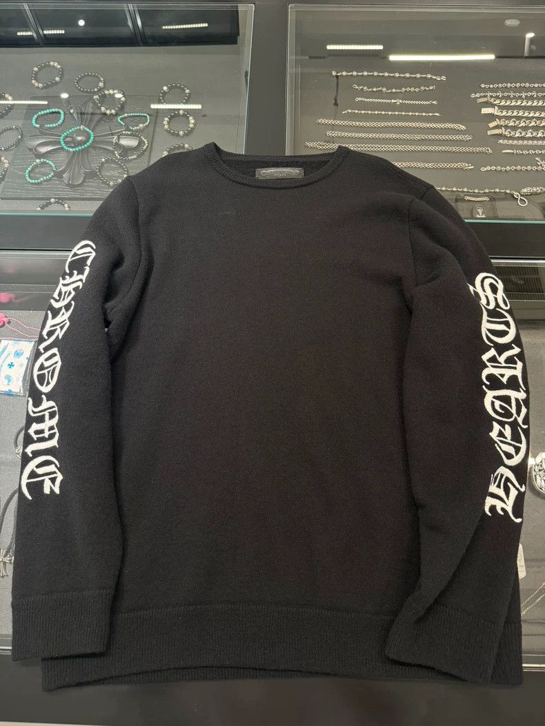 Chrome Hearts Chrome Hearts Black Embroidered Cashmere Sweater-yf Size US XL / EU 56 / 4 - 1 Thumbnail