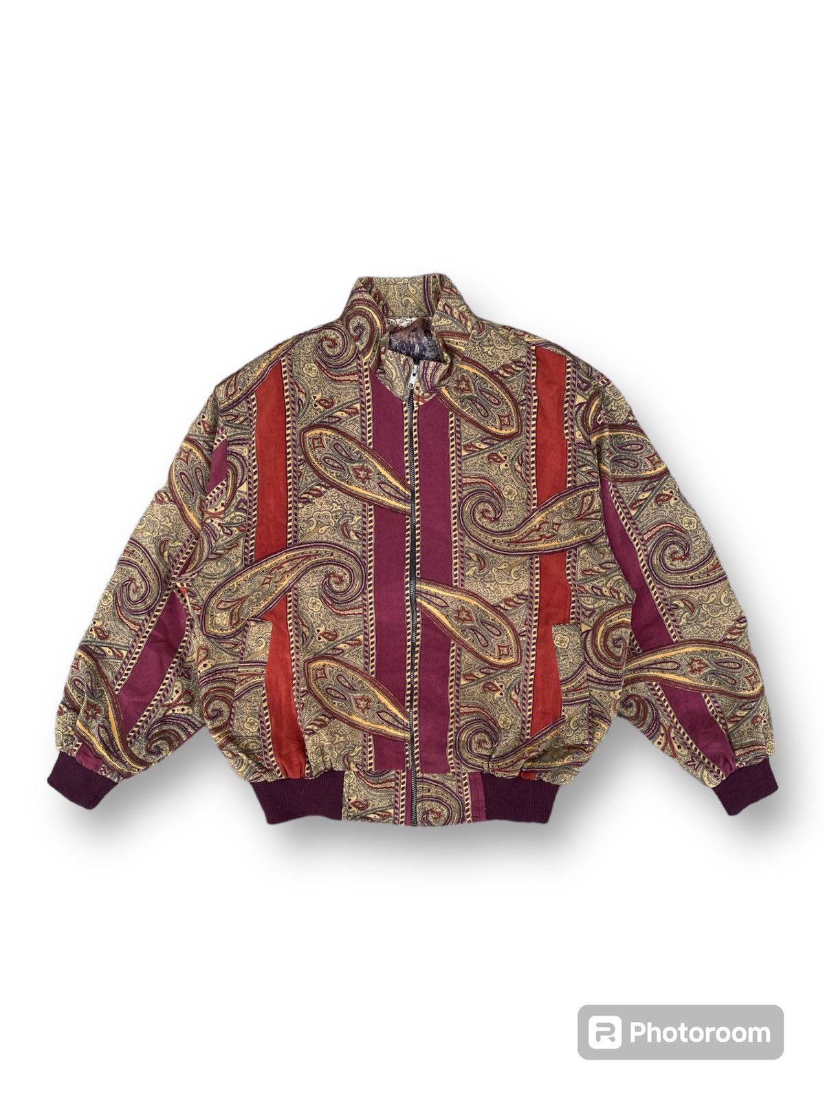 Vintage Vintage Paisley Bandana Bomber Jacket. #C9 Size US L / EU 52-54 / 3 - 1 Thumbnail