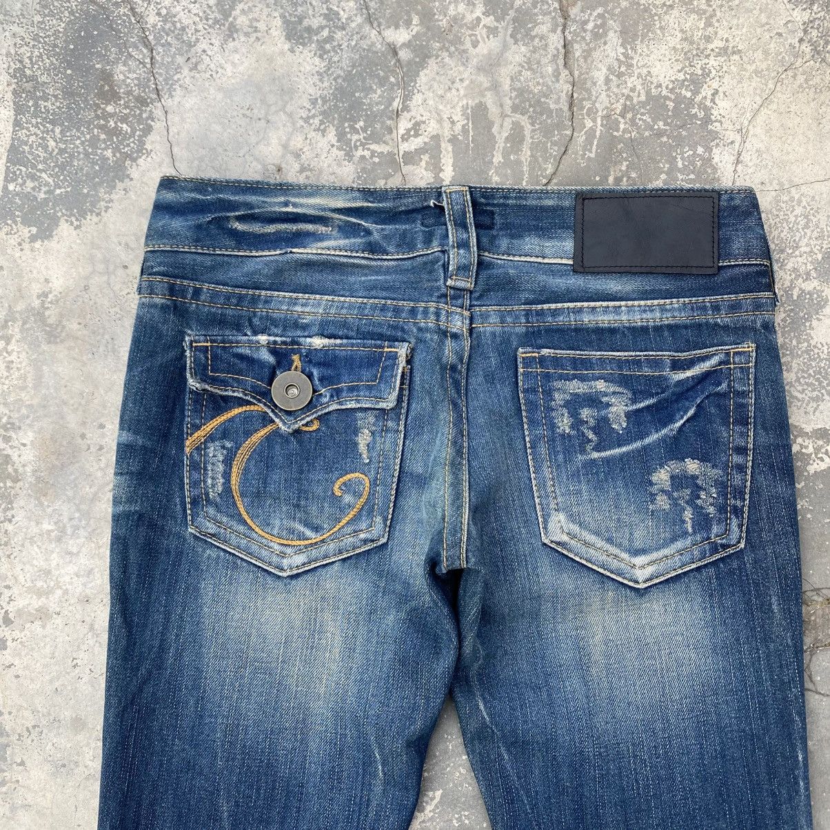 Japanese Brand CRUSH Stone Washed Flare Size US 28 / EU 44 - 4 Thumbnail