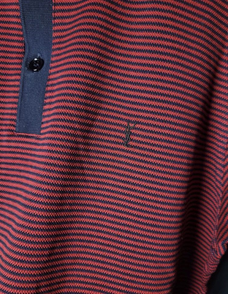 Saint Laurent Paris × Yves Saint Laurent Saint laurent slp 14fw Paris polo short sleeve with black Size US S / EU 44-46 / 1 - 3 Thumbnail