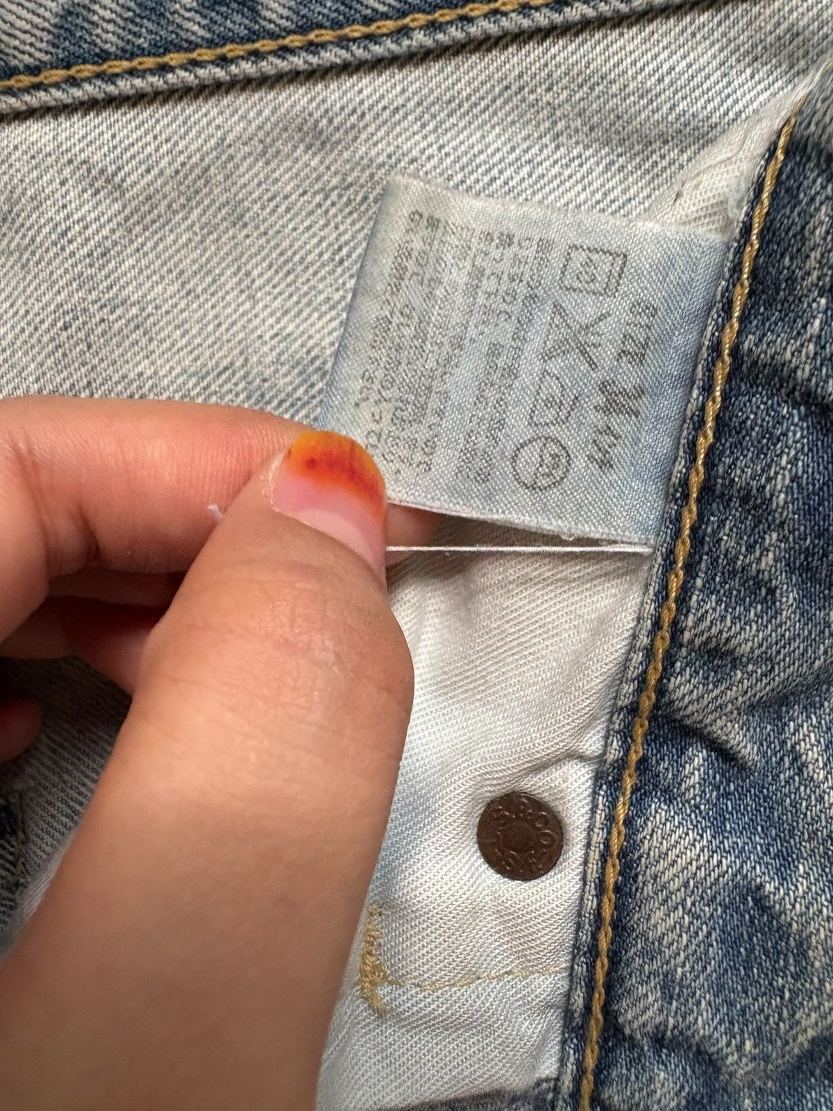 LVC × Levi's × Levi's Vintage Clothing Vintage 90s Levis 504 Mud Wash Distressed Ripped Baggy Jean Size US 34 / EU 50 - 10 Thumbnail