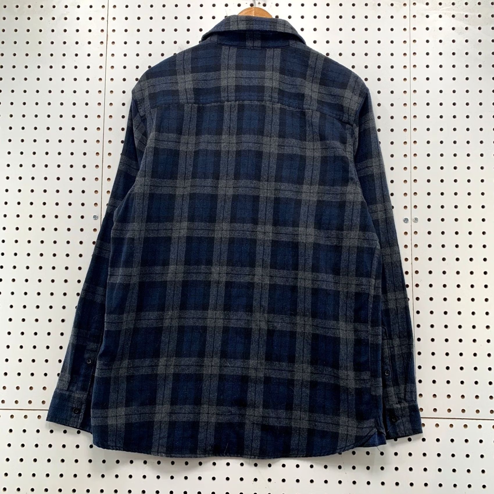 Vintage Grunt Style Flannel Button Shirt Mens Large Blue Plaid Long Sleeve Outdoor Size US L / EU 52-54 / 3 - 2 Thumbnail