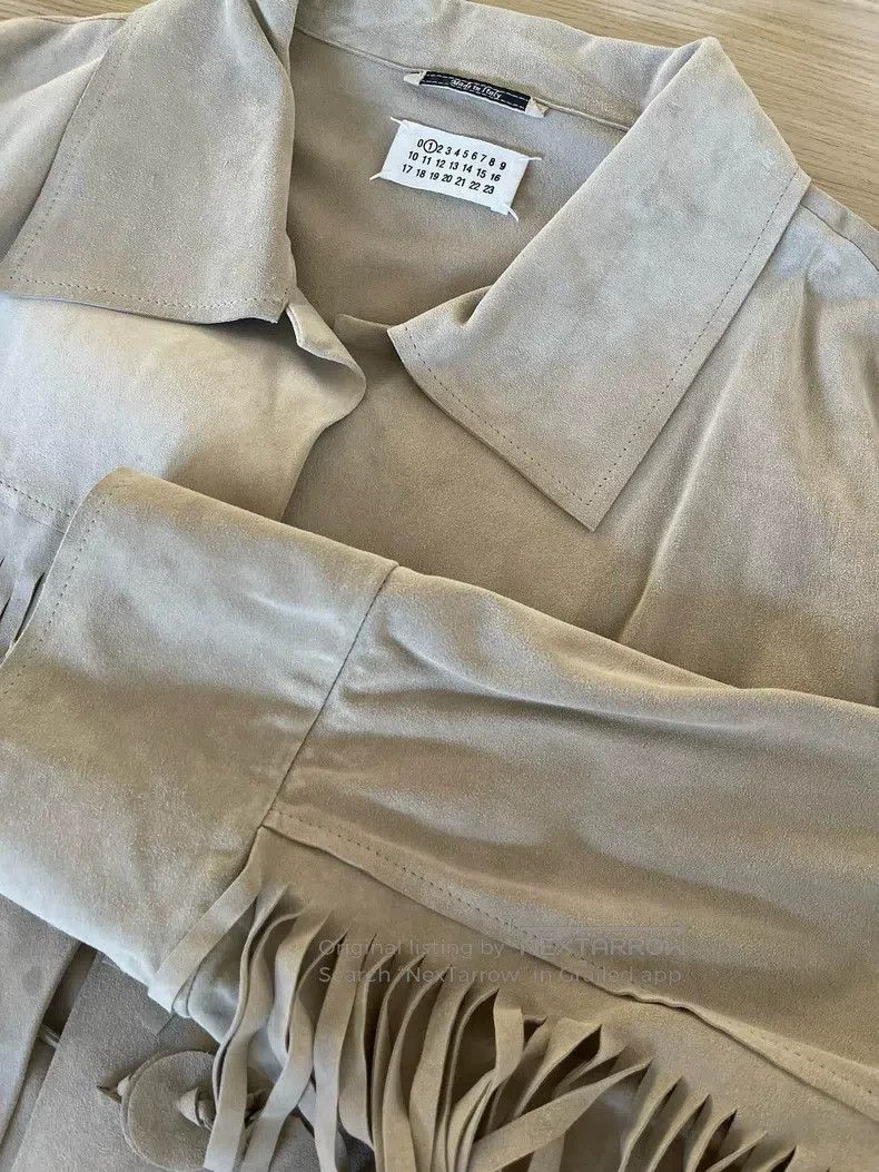 Maison Margiela Maison Margiela Light beige suede tassel jacket Size S / US 4 / IT 40 - 4 Thumbnail