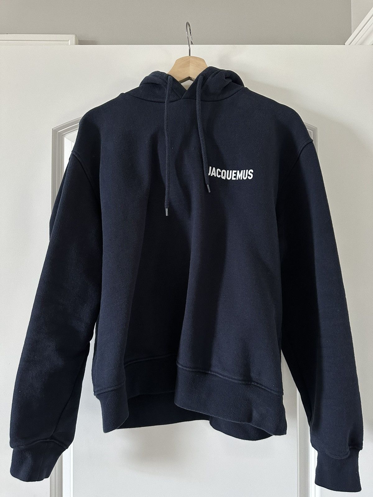 image of Jacquemus Hoodie in Blue/Navy, Men's (Size Small)