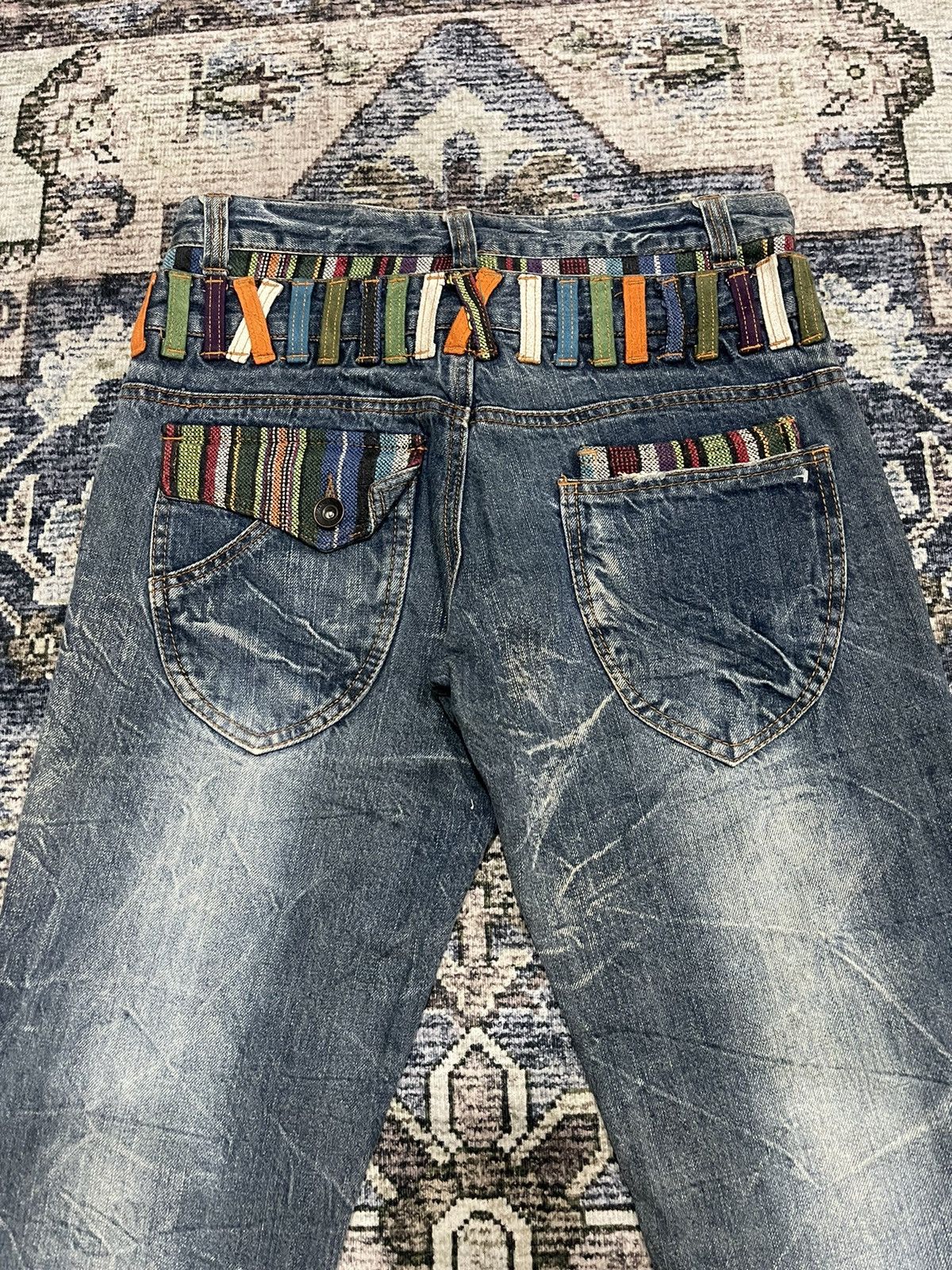 🔥Nylaus Hysteric Glamour Double Waist Multipocket Denim