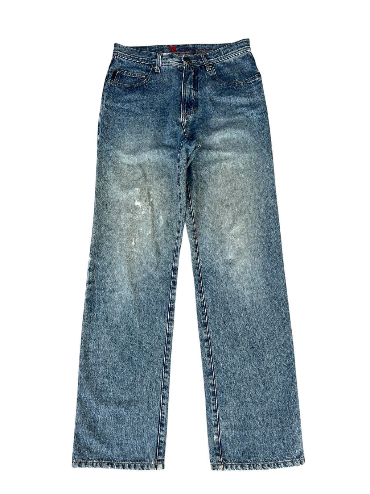 Oakley Vintage Oakley Industrial Denim Distressed Mud Jeans Size US 30 / EU 46 - 3 Thumbnail