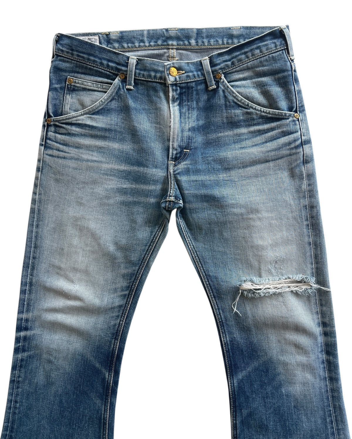 Vintage Vintage Lee Rider Distressed Flare Denim Size US 34 / EU 50 - 2 Thumbnail