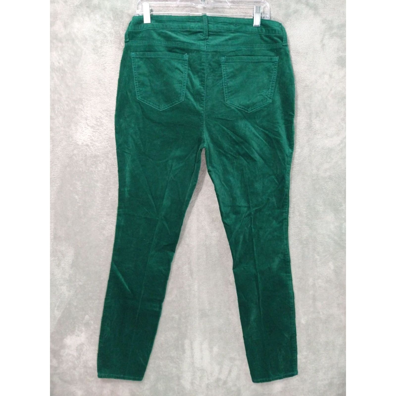 NYDJ NYDJ Jeans Womens 10 Green Brushed Velvet Ami Skinny Lift Tuck Mid Rise Stretch Size 32" / US 10 / IT 46 - 2 Thumbnail