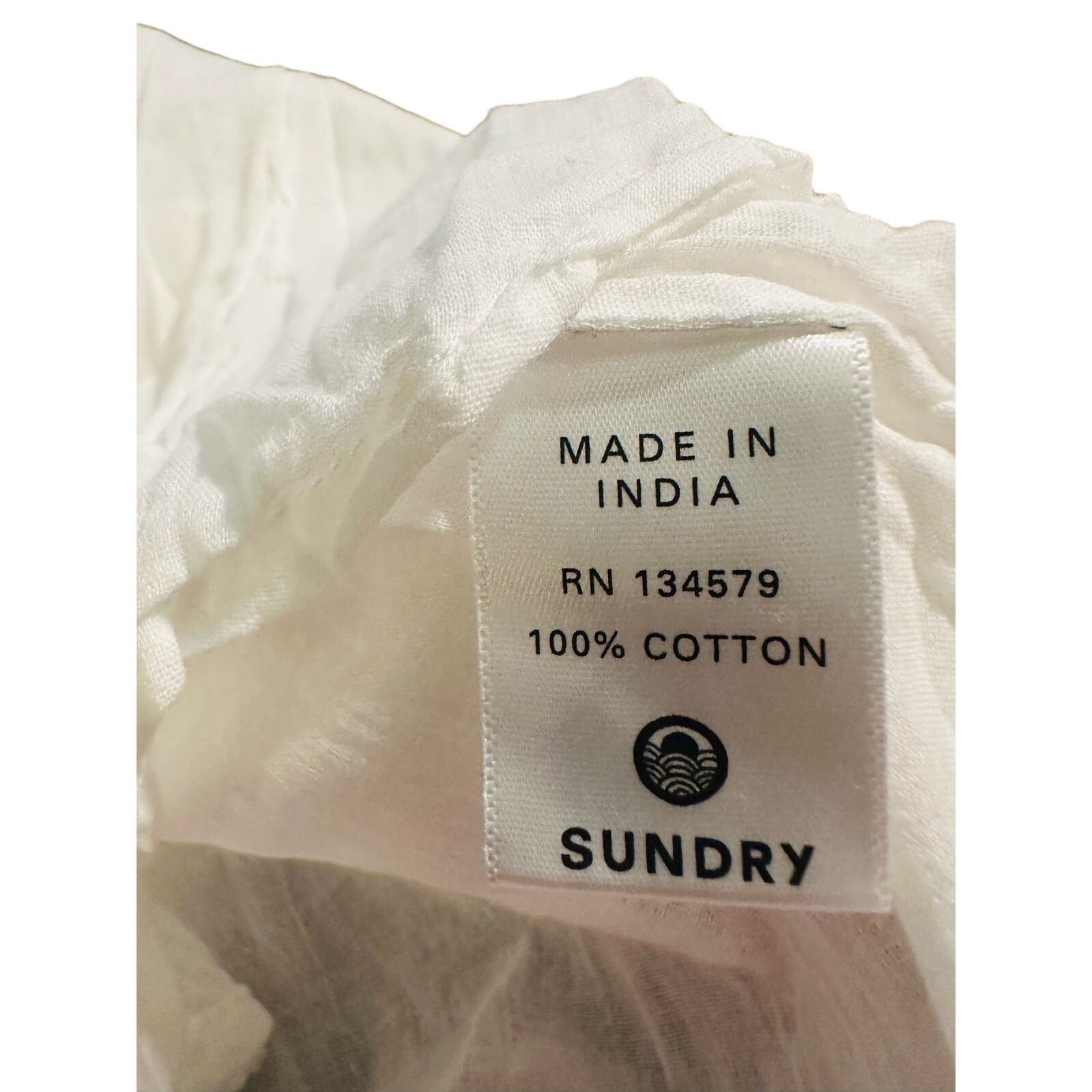 Sundry Sundry Strapless White Cotton Dress, Size Small, NWOT Size S / US 4 / IT 40 - 5 Thumbnail