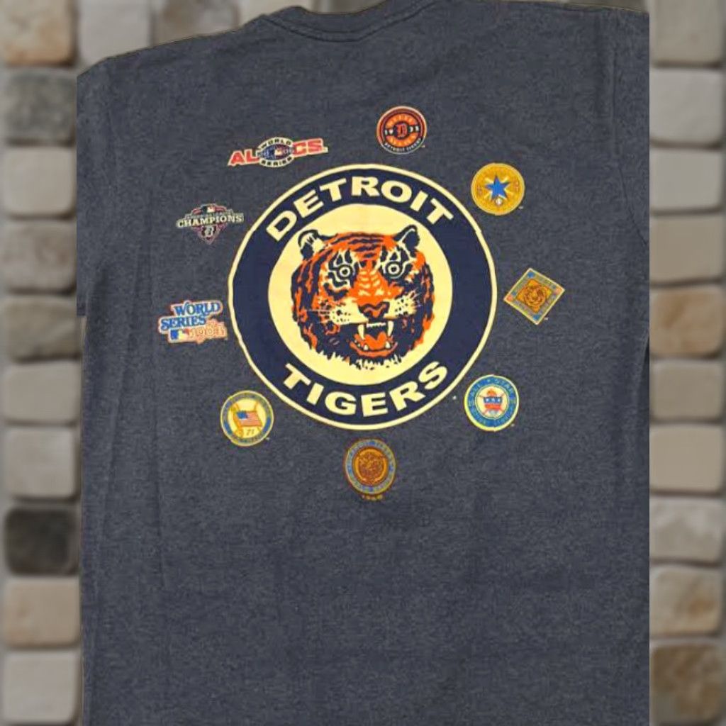 Vintage VINTAGE Detroit Tigers Baseball History T-Shirt Majestic M Gray Sports Baseball Mens Size US M / EU 48-50 / 2 - 1 Thumbnail