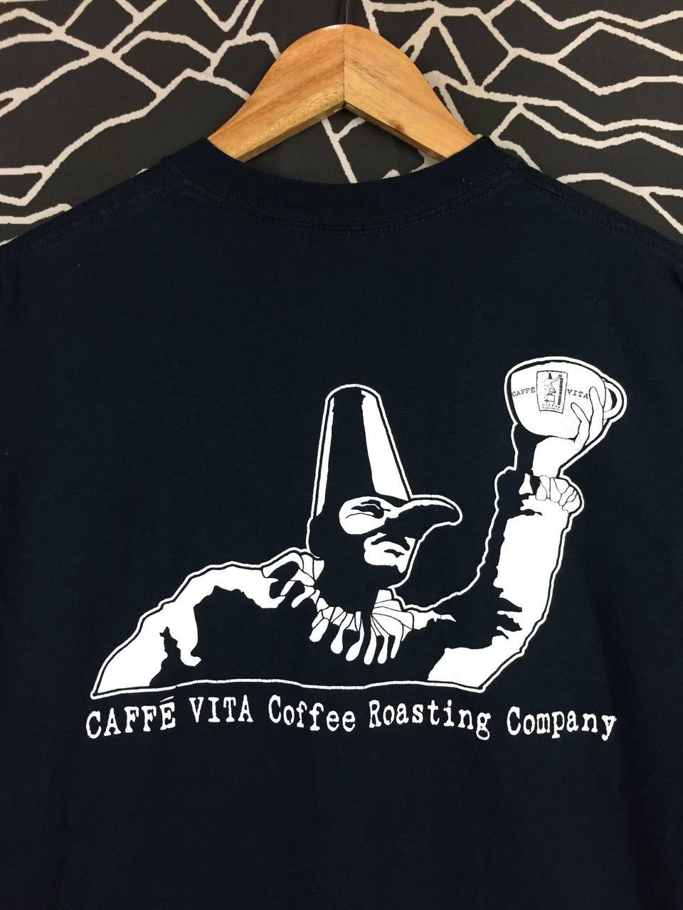 Jerzees Vtg Y2K CAFFE VITA Coffee Roasting Company Promo Tee Size US M / EU 48-50 / 2 - 3 Thumbnail