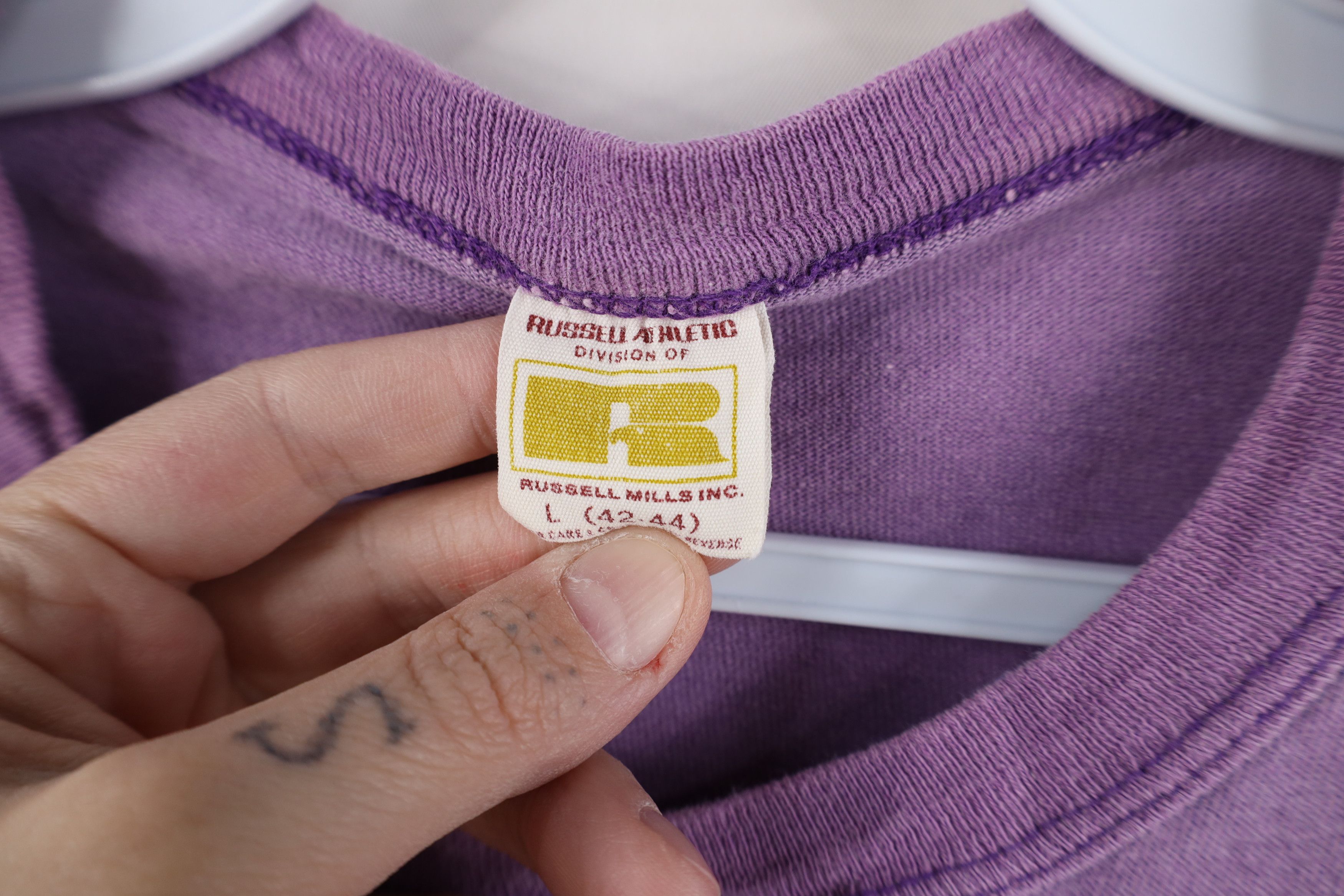 Russell Athletic Vintage 70s Russell Athletic Rangers T-Shirt Purple USA Size L / US 10 / IT 46 - 12 Thumbnail
