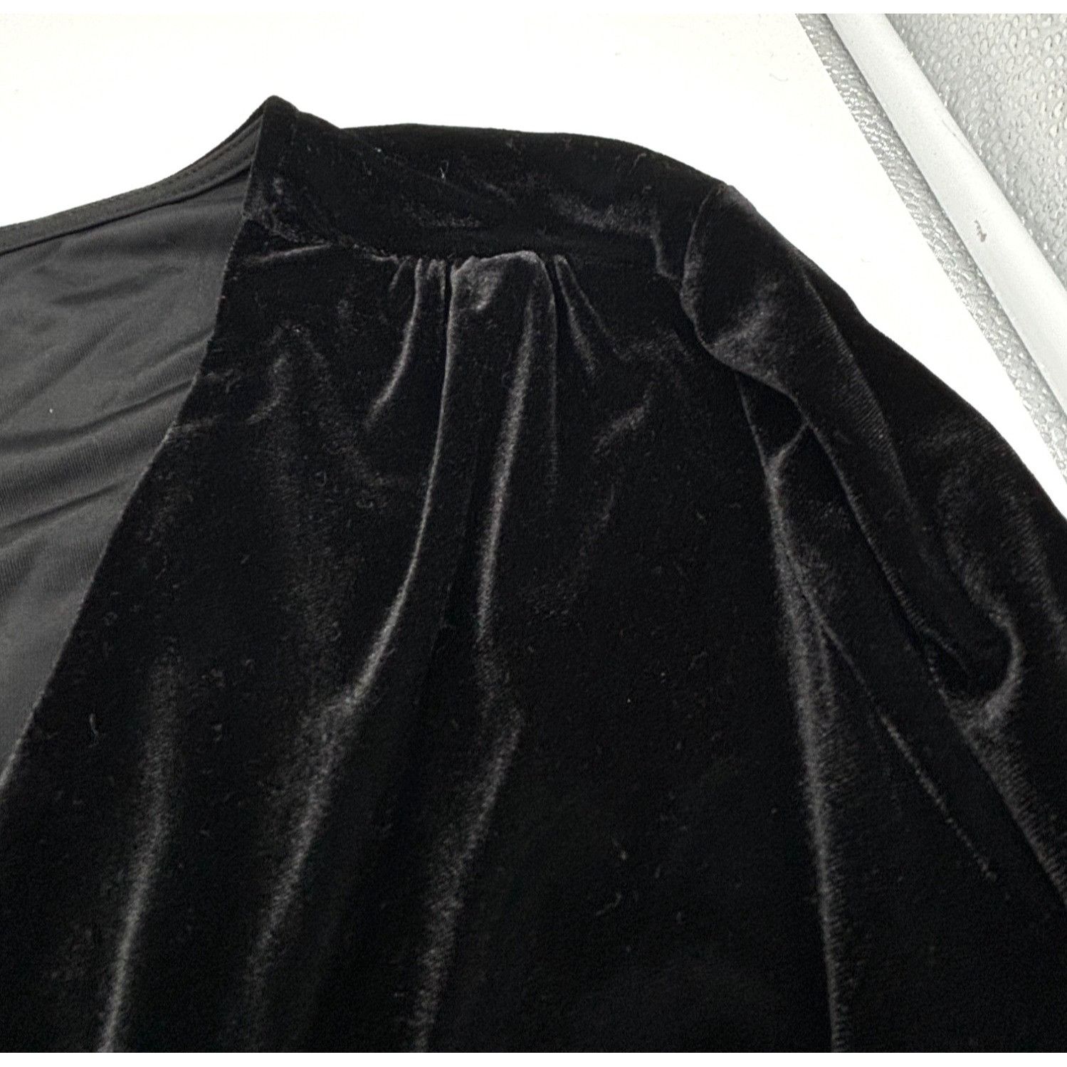 Other 1.State Trendy Plus Size Stretch Velvet Top, Black, 3X Size ONE SIZE - 5 Thumbnail