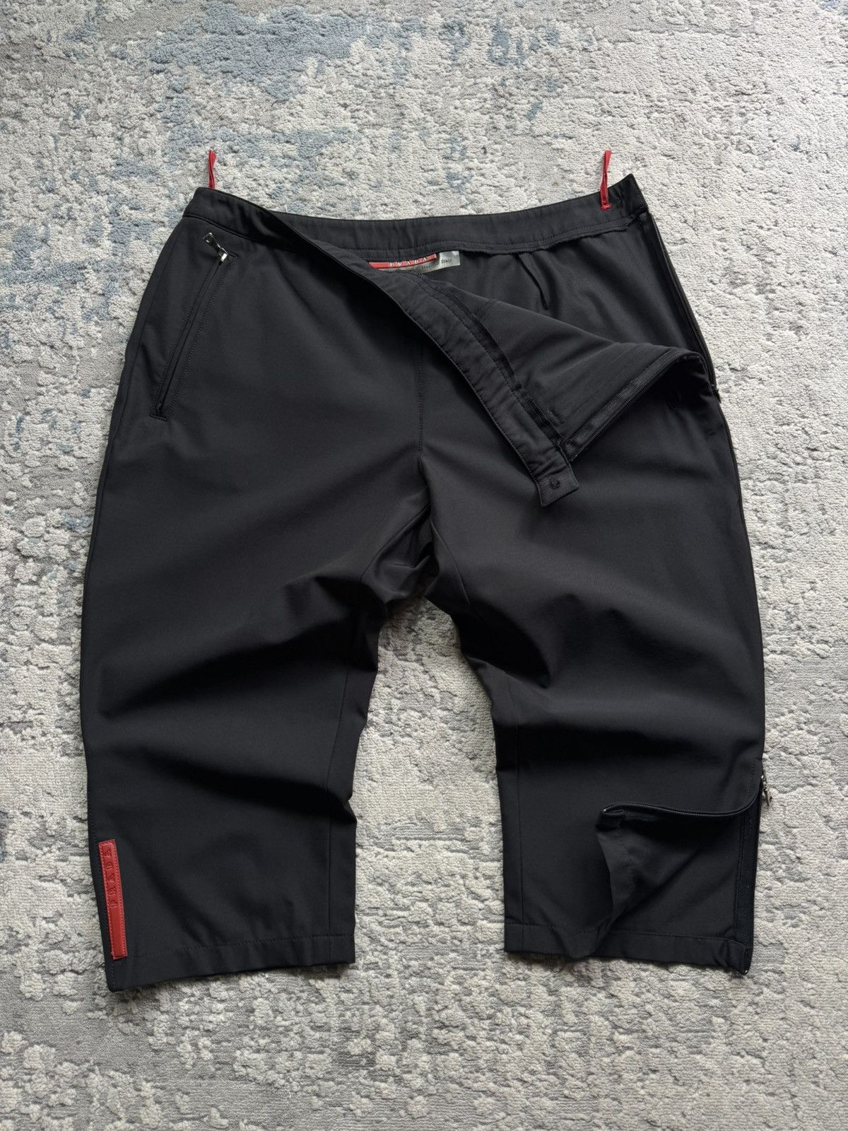 Prada Prada Vintage linea Rossa Sport Red Tab Black Long Shorts 44 Size 27" / US 4 / IT 40 - 1 Thumbnail