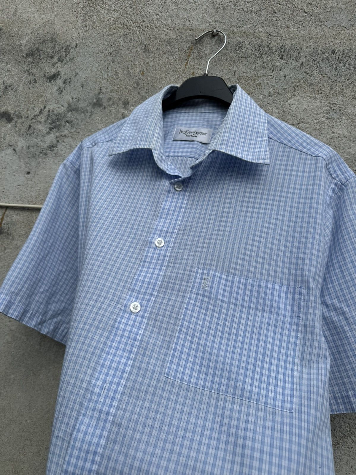 Yves Saint Laurent Yves Saint Laurent Boxy Cropped Checkered Shirt Avant Garde Size US M / EU 48-50 / 2 - 8 Thumbnail