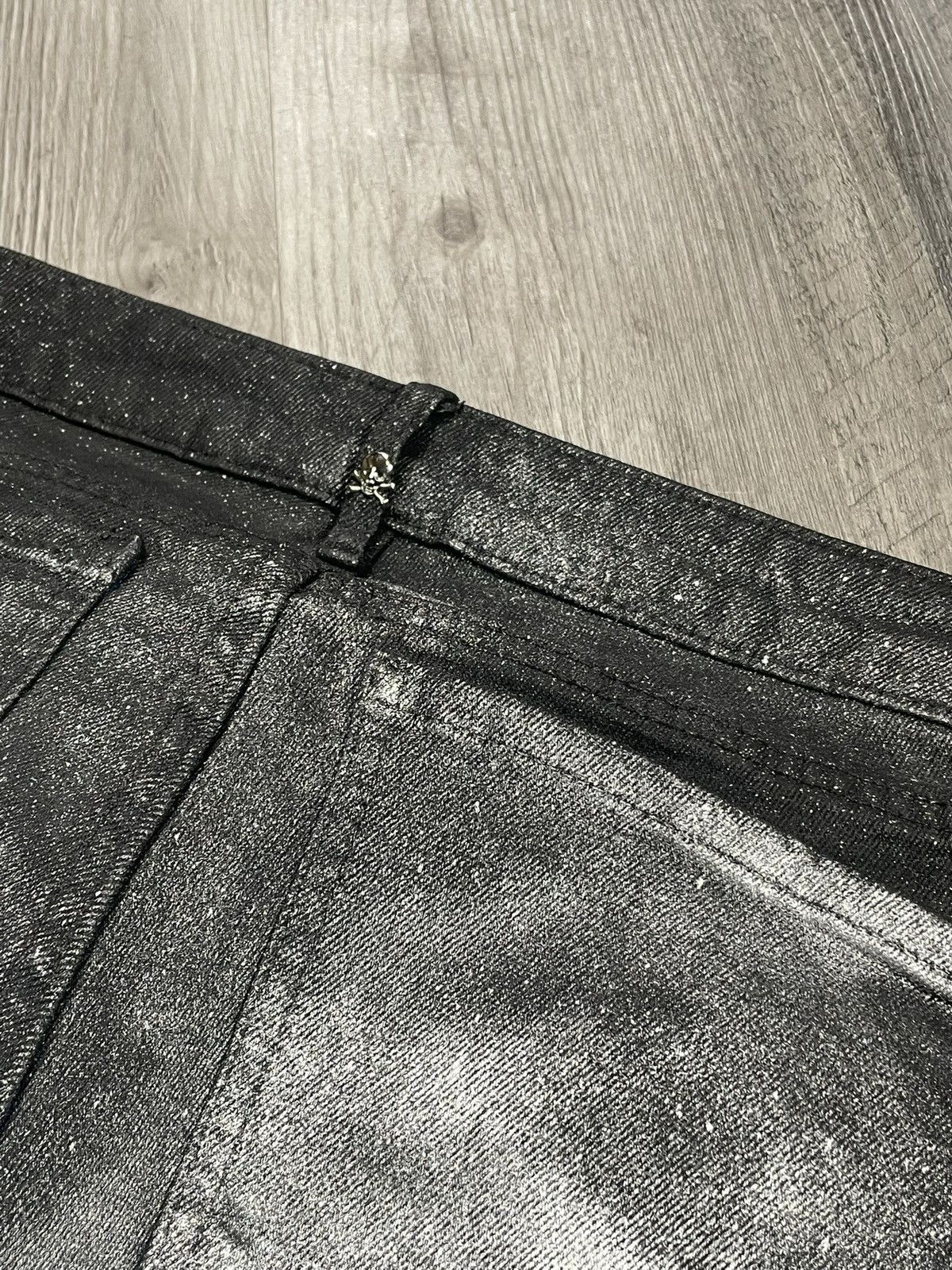 Other X3RLY Custom “Silver Gradient” Waxed Jeans Size US 29 - 5 Thumbnail