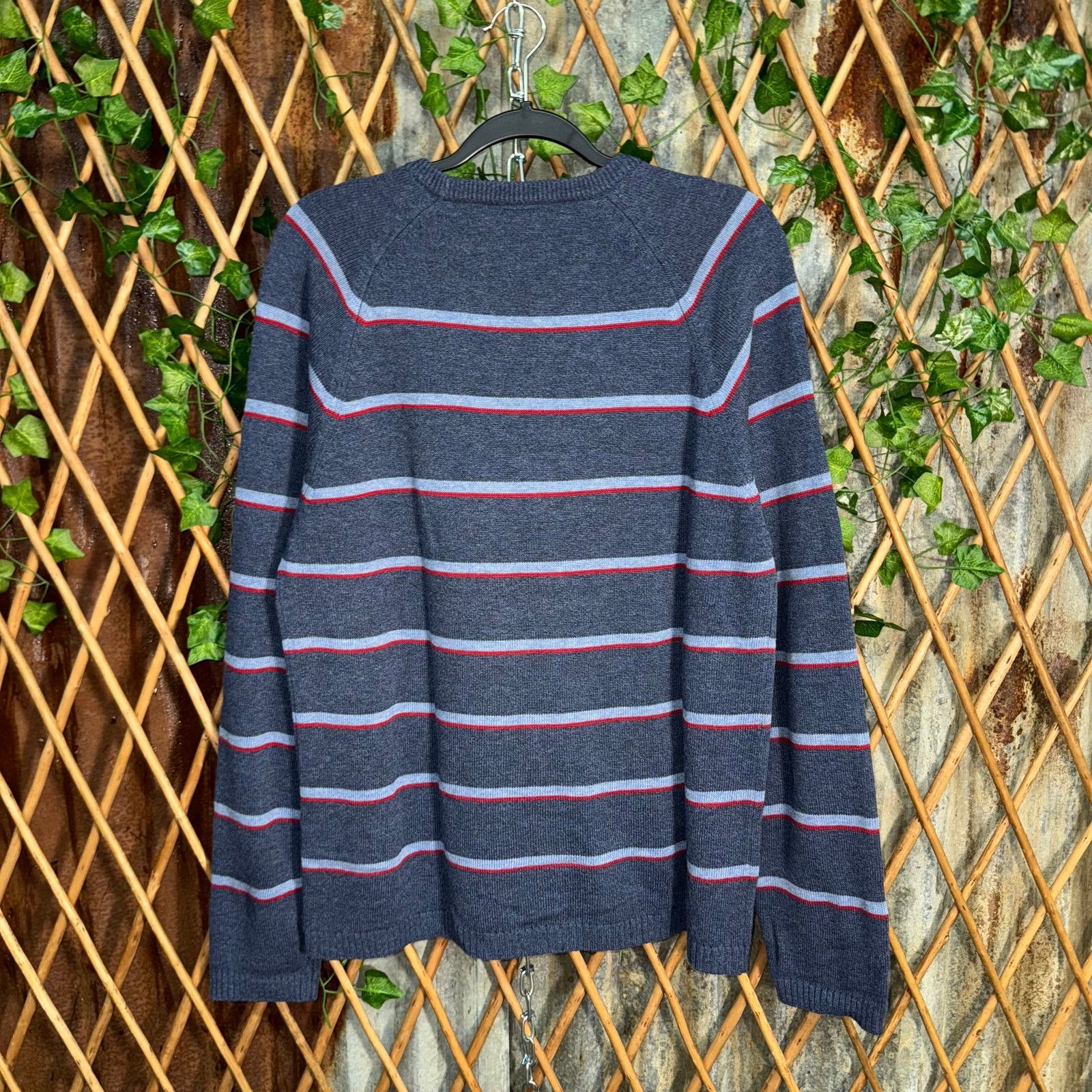 Anchor Blue Vintage Y2K anchor blue surf/skate 00s striped knit sweater Size US M / EU 48-50 / 2 - 2 Thumbnail
