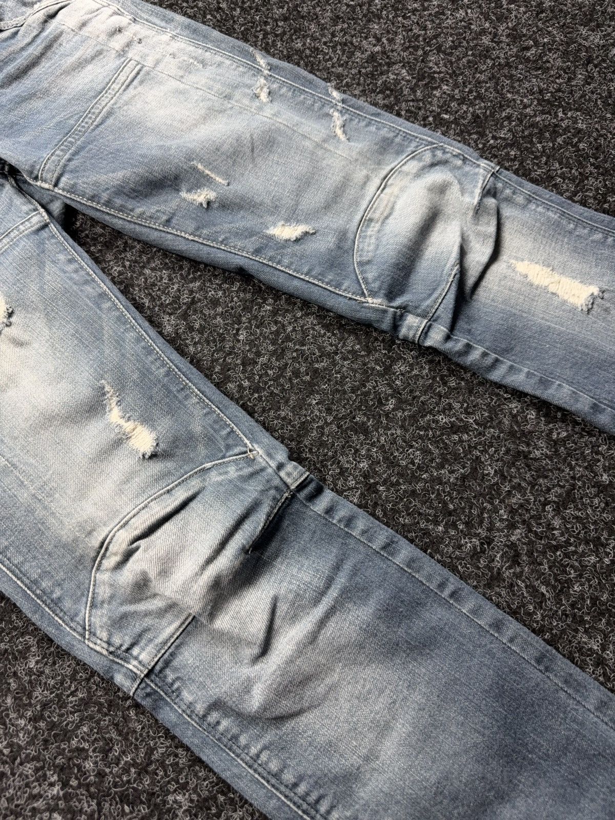 G-Star G-Star RAW Avant Garde Rock Punk 3D Distressed Biker Jeans Size 27" / US 4 / IT 40 - 7 Thumbnail