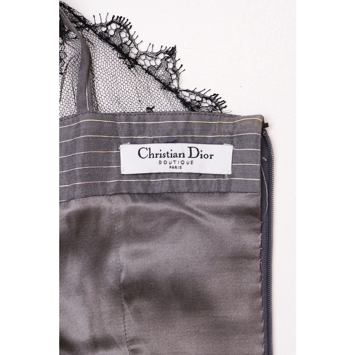 Dior Christian Dior 1998 Pinstripe Lace Mini Dress Size S / US 4 / IT 40 - 6 Thumbnail