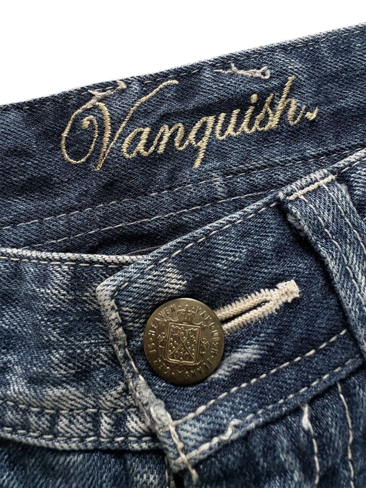 Tornado Mart Vanquish Destressed Whisker Flare Denim Pants Size US 28 / EU 44 - 4 Thumbnail