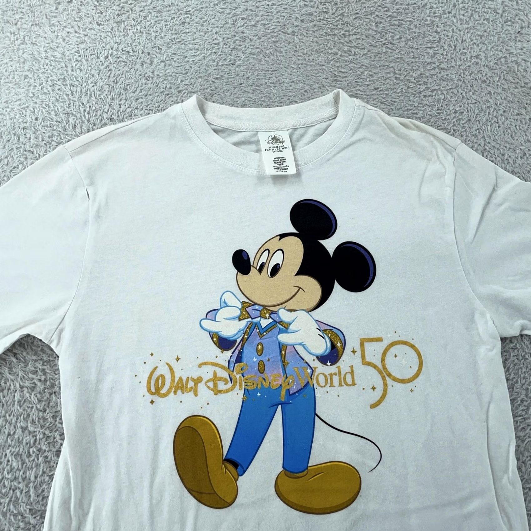 Disney Disney Walt Disney World Mickey Mouse Gold Tuxedo T-Shirt 50th Anniversary Cartoon XS Men Size US XS / EU 42 / 0 - 2 Thumbnail