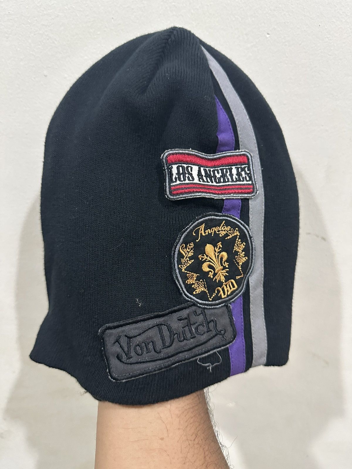 Von Dutch Y2K Von Dutch Printed and Patch Beanie Hat Size ONE SIZE - 3 Thumbnail
