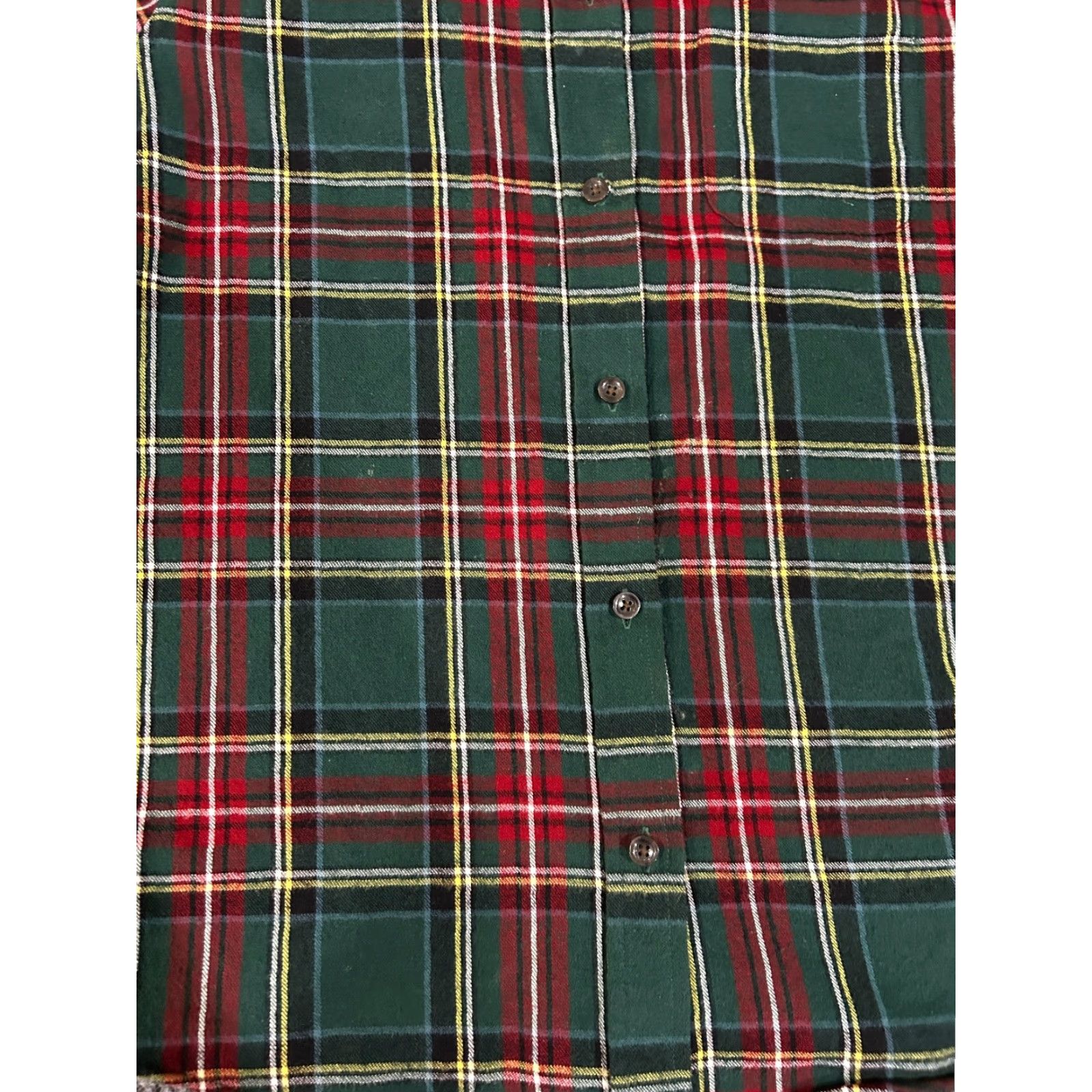 Vintage L.L. Bean Shirt Button-Up Plaid Flannel Medium Green Outdoors Casual Button-Down Collar Mens Regular Pocketed USA Outdoor Green Blue? Size US M / EU 48-50 / 2 - 3 Thumbnail
