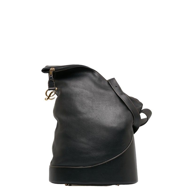 image of Loewe Leather Anton Sling Bag in Black, Women's
