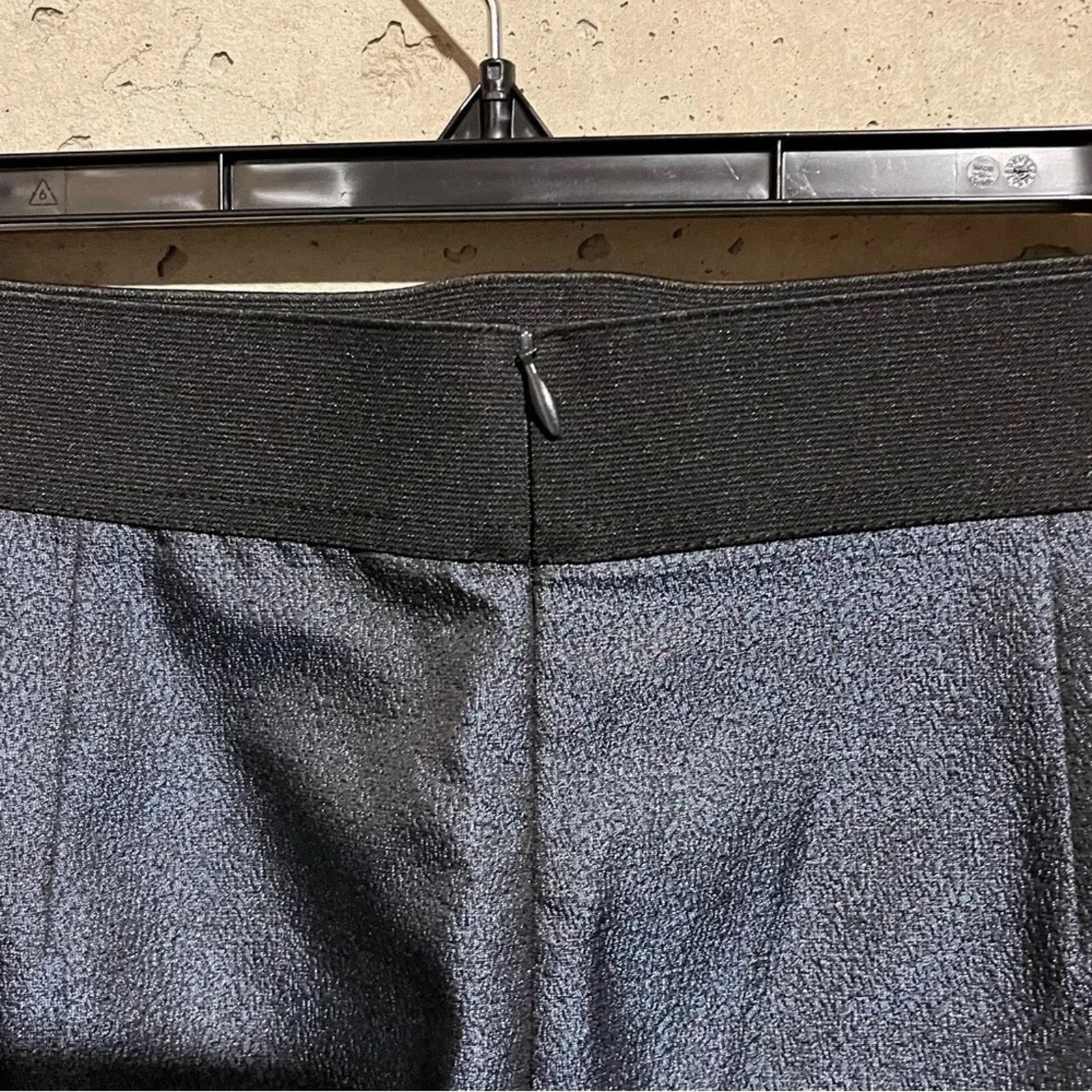 Loft Ann Taylor LOFT Short Skirt Blue Metallic Shimmery Size 16 Size 38" / US 16 / IT 52 - 4 Thumbnail