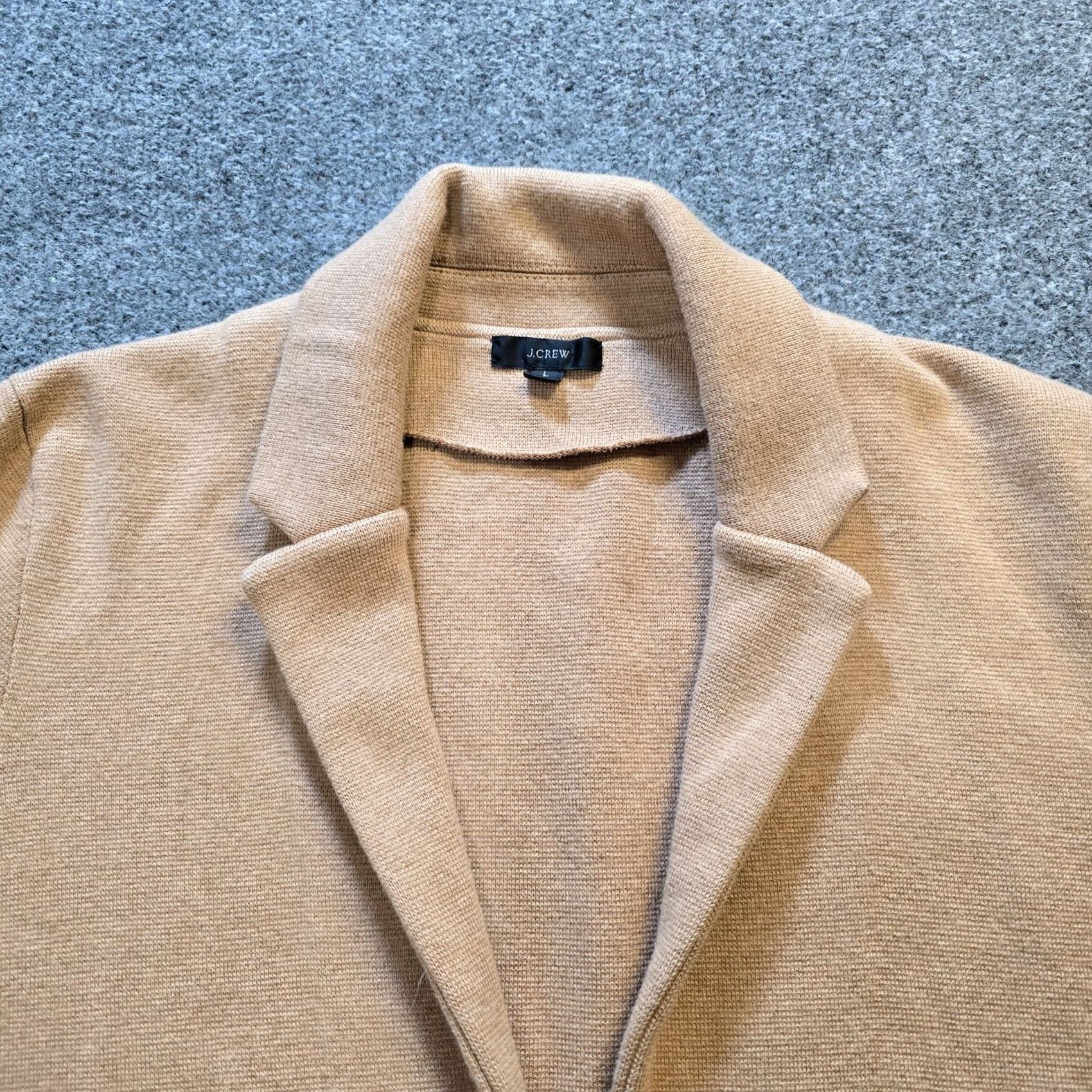 J.Crew J.CREW Sweater Cardigan Womens Large Brown Tan Merino Wool Blend Shirt Size L / US 10 / IT 46 - 2 Thumbnail