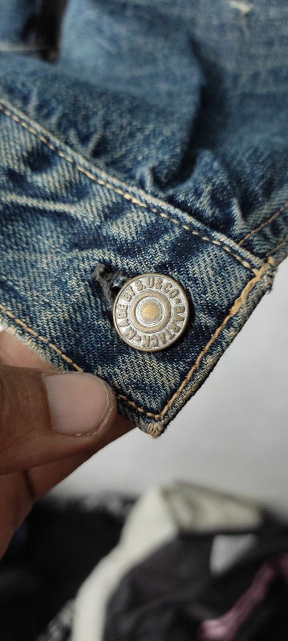 Japanese Brand VINTAGE BARTACK SELVADGE DENIM TRUCKER JACKET Size US M / EU 48-50 / 2 - 15 Thumbnail