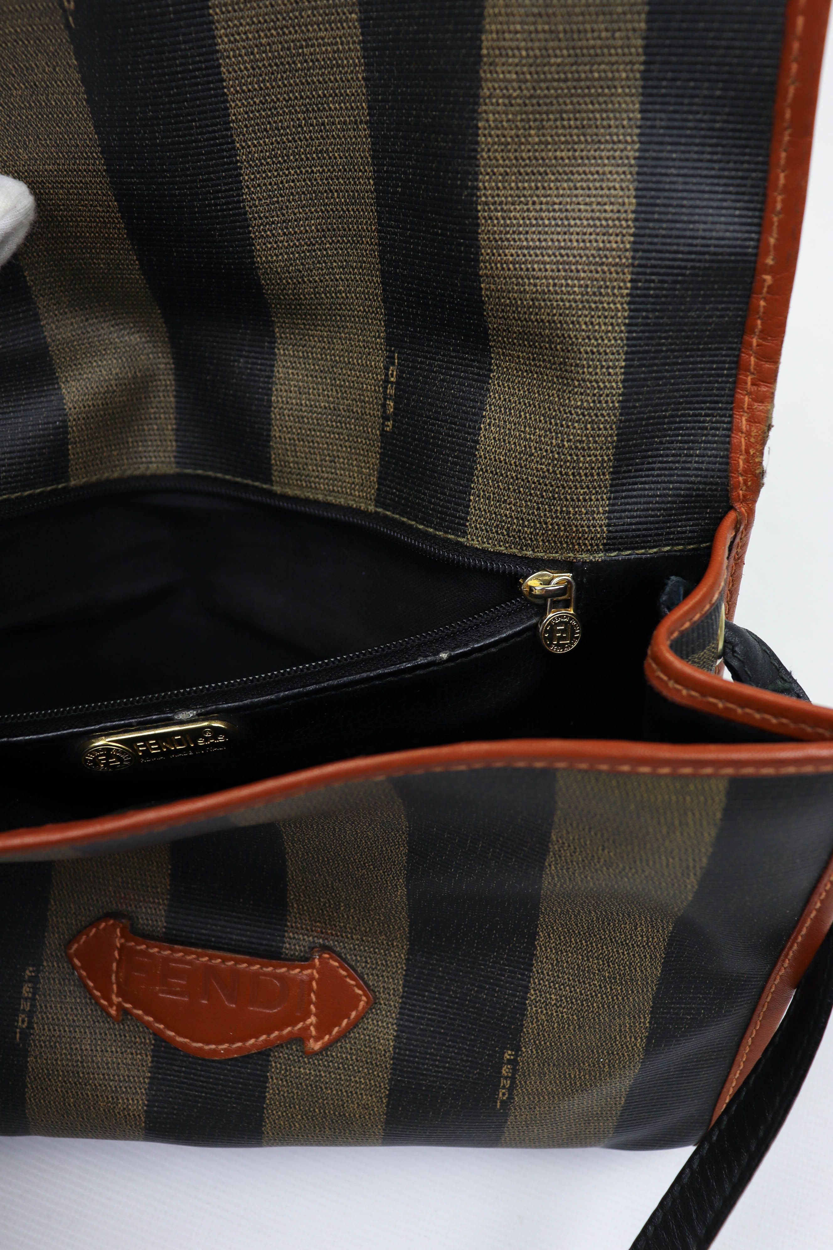 Fendi FENDI Vintage 80s 90s Striped Shoulder/Crossbody Bag Size ONE SIZE - 17 Thumbnail