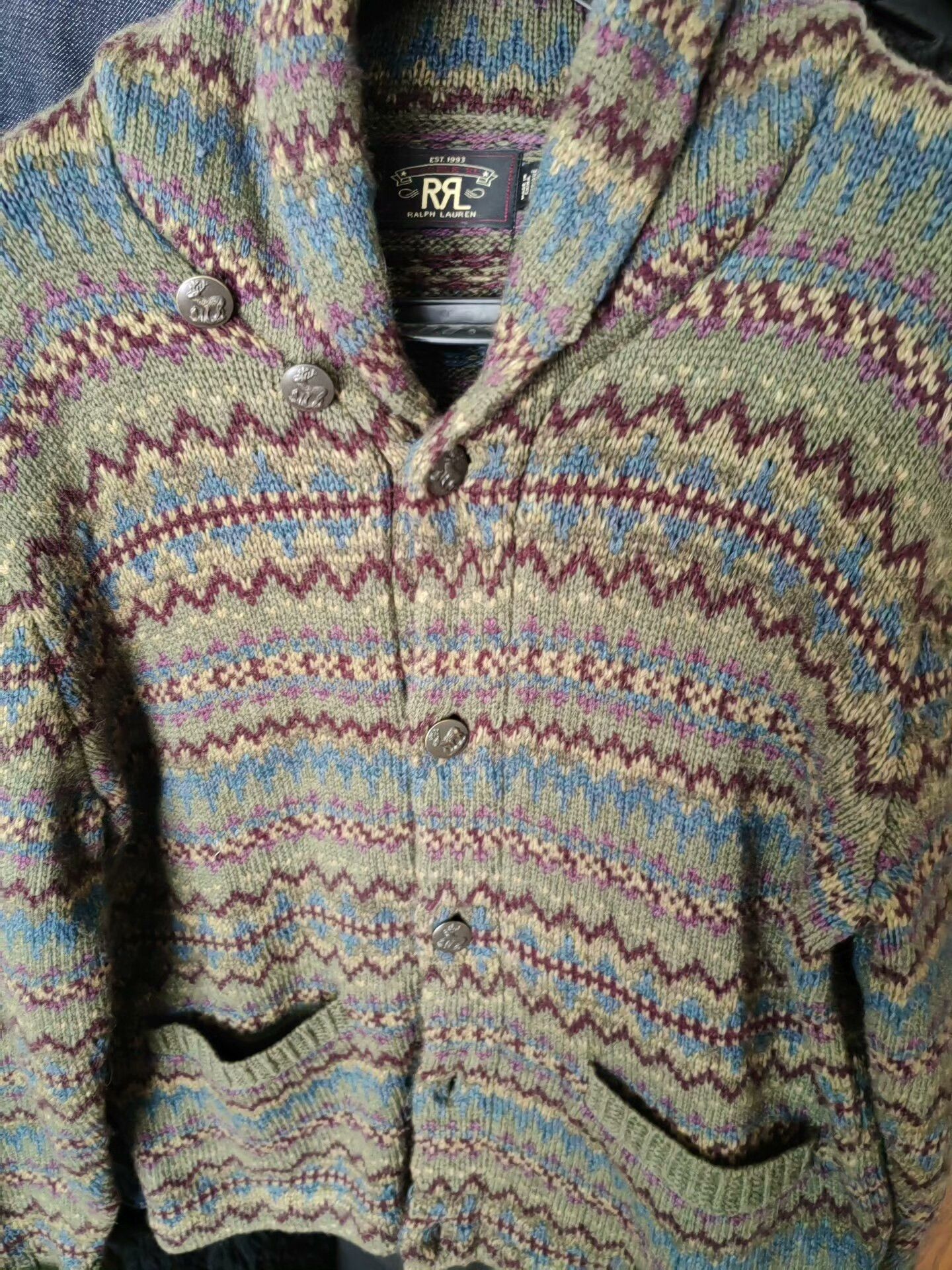 RRL Ralph Lauren RRL 50th Anniversary Fair Isle Cardigan Size US M / EU 48-50 / 2 - 1 Thumbnail