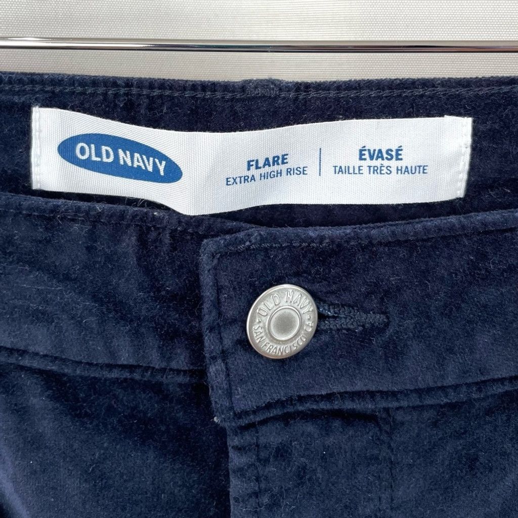 Other Old Navy Navy Extra High Rise Flare Velvet Jeans Size 4 Size 27" / US 4 / IT 40 - 4 Thumbnail