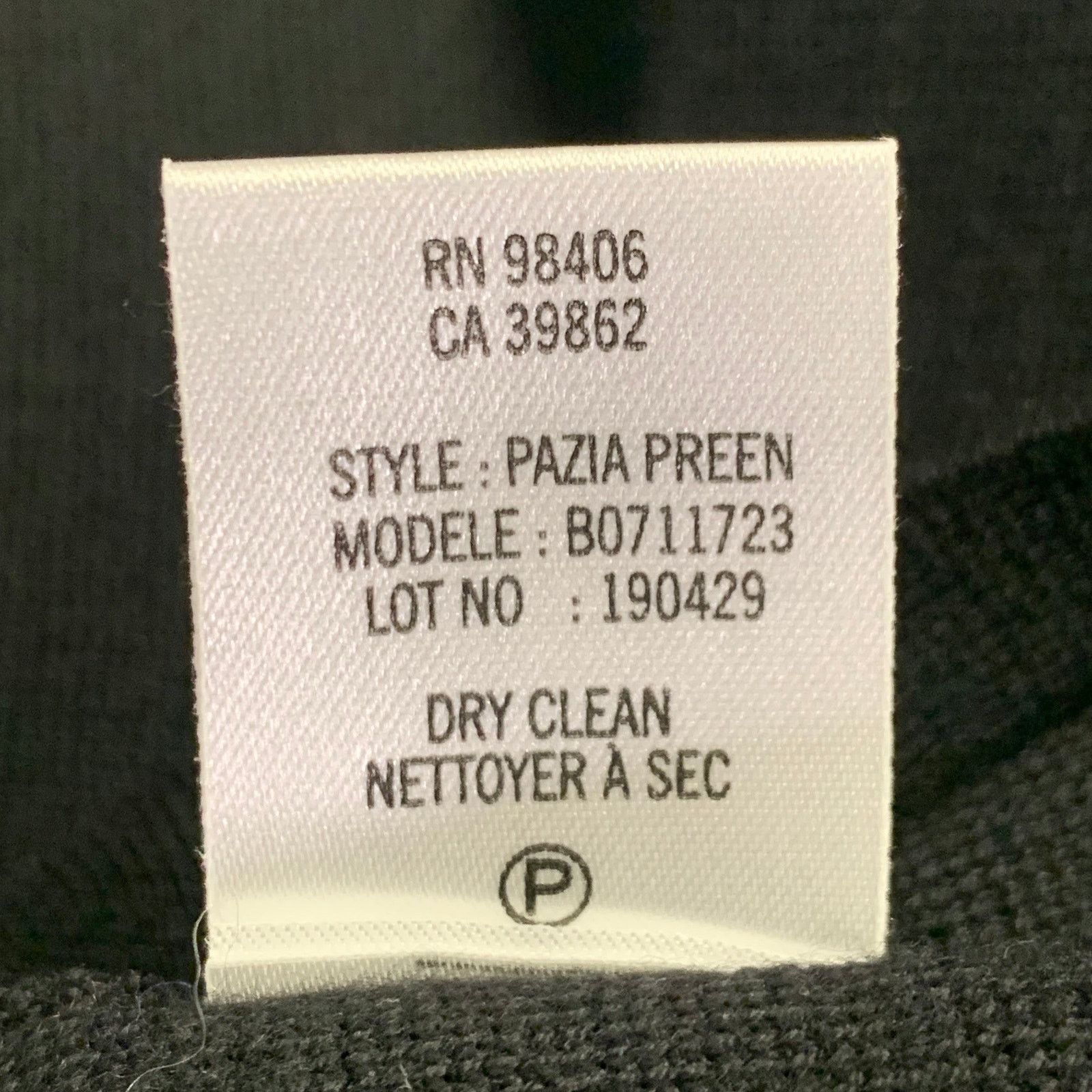 Theory THEORY Pazia Preen Black Wool Long Sleeve Above Knee Dress Size S / US 4 / IT 40 - 6 Thumbnail