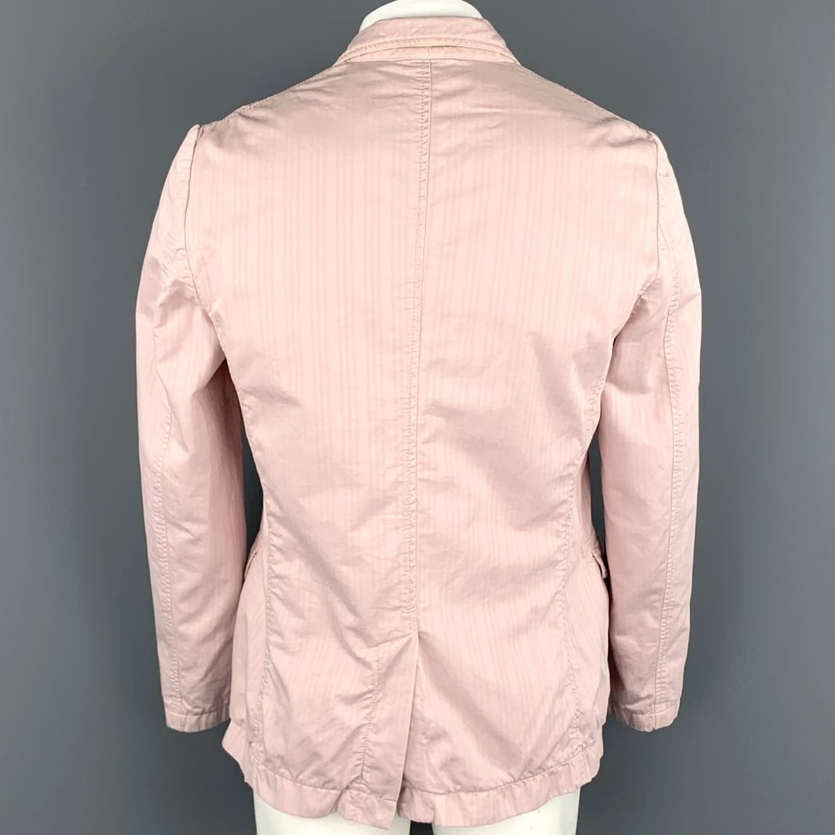 Dolce & Gabbana D&G by DOLCE & GABBANA Rose Stripe Cotton Notch Lapel Sport Coat Jacket 42 Men Size US XS / EU 42 / 0 - 4 Thumbnail
