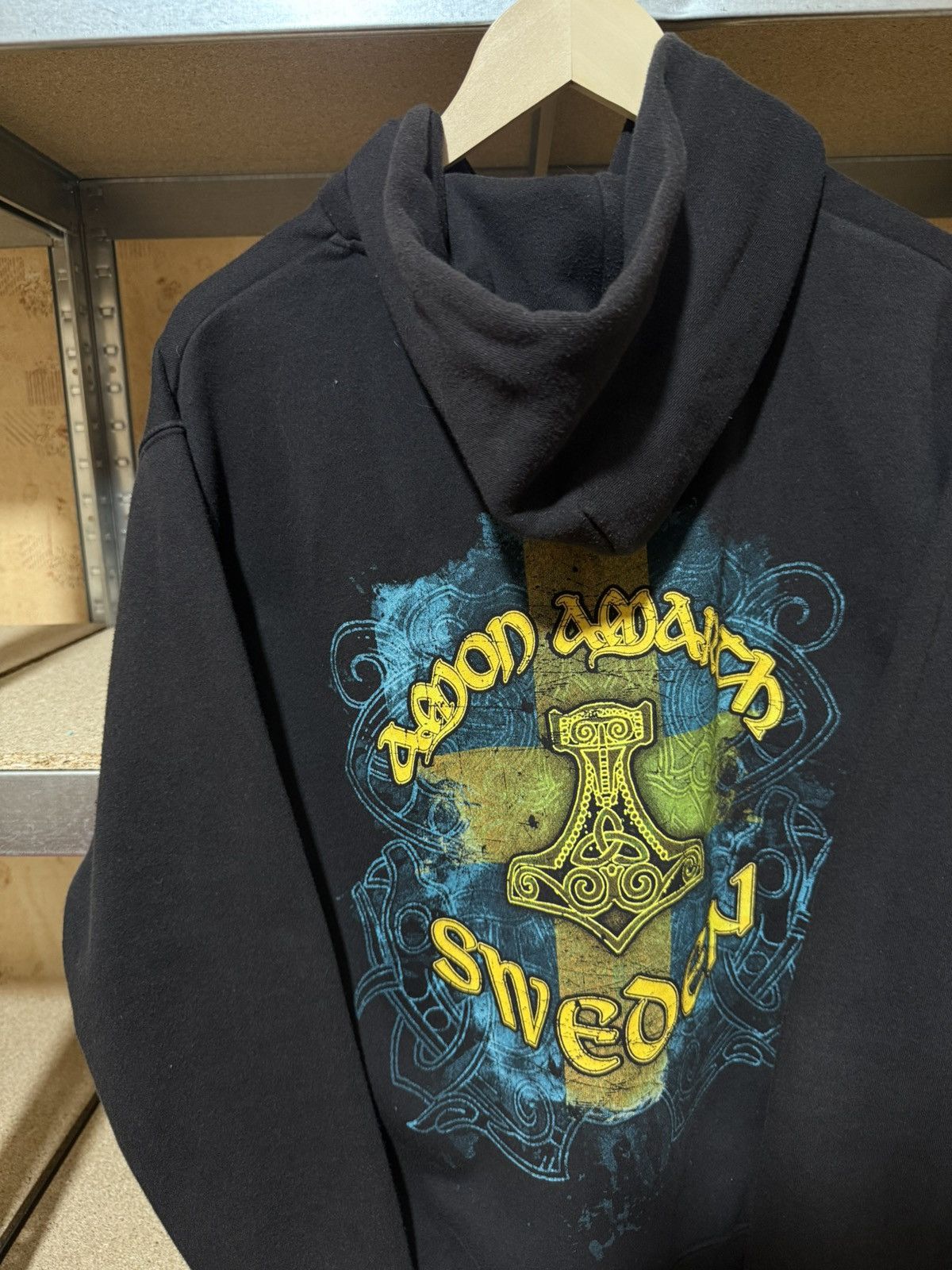 Band Tees × Vintage Vintage 90’s Amon Amarch Rock Band Retro Hoodie Y2K Hype Size US S / EU 44-46 / 1 - 4 Thumbnail