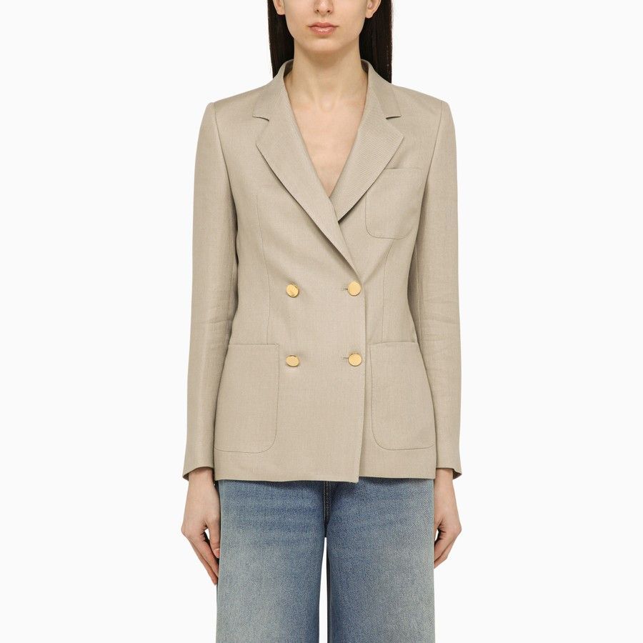 Tagliatore o1d2blof1024 Double-Breasted Jacket In Grey Size L / US 10 / IT 46 - 1 Thumbnail