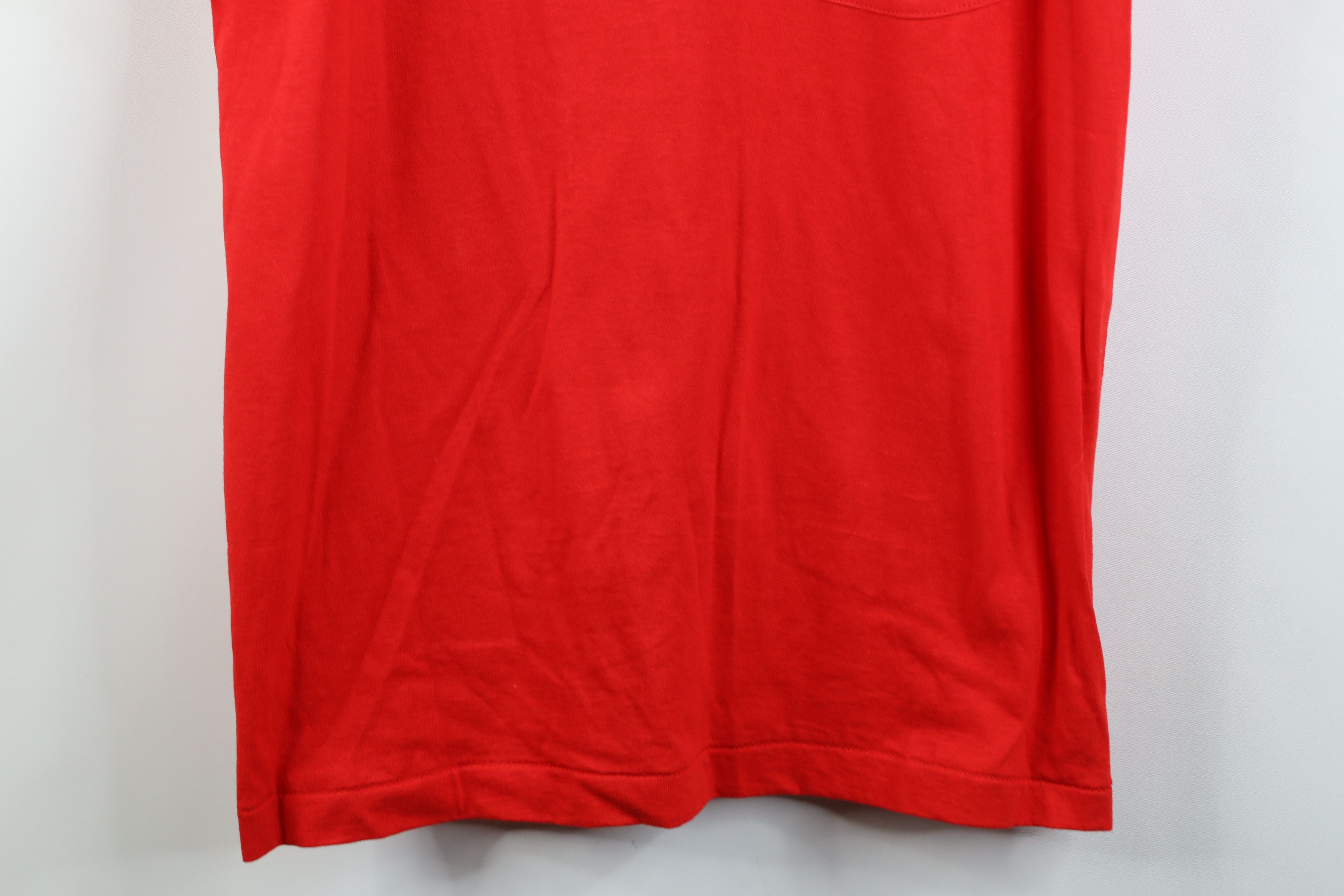 Vintage Vintage 90s Streetwear Short Sleeve T-Shirt Red Pocket USA Size US L / EU 52-54 / 3 - 3 Thumbnail