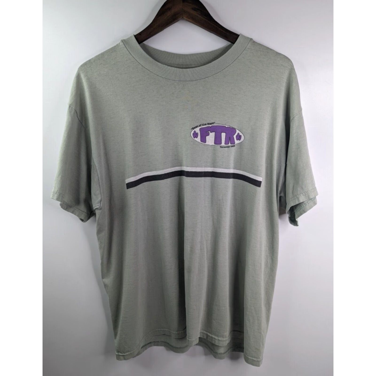 Hanes VINTAGE Best of the West FTR 1999 Fun Team IMS Pro Series Hanes T-Shirt Green 90s Mens L Size US L / EU 52-54 / 3 - 5 Thumbnail