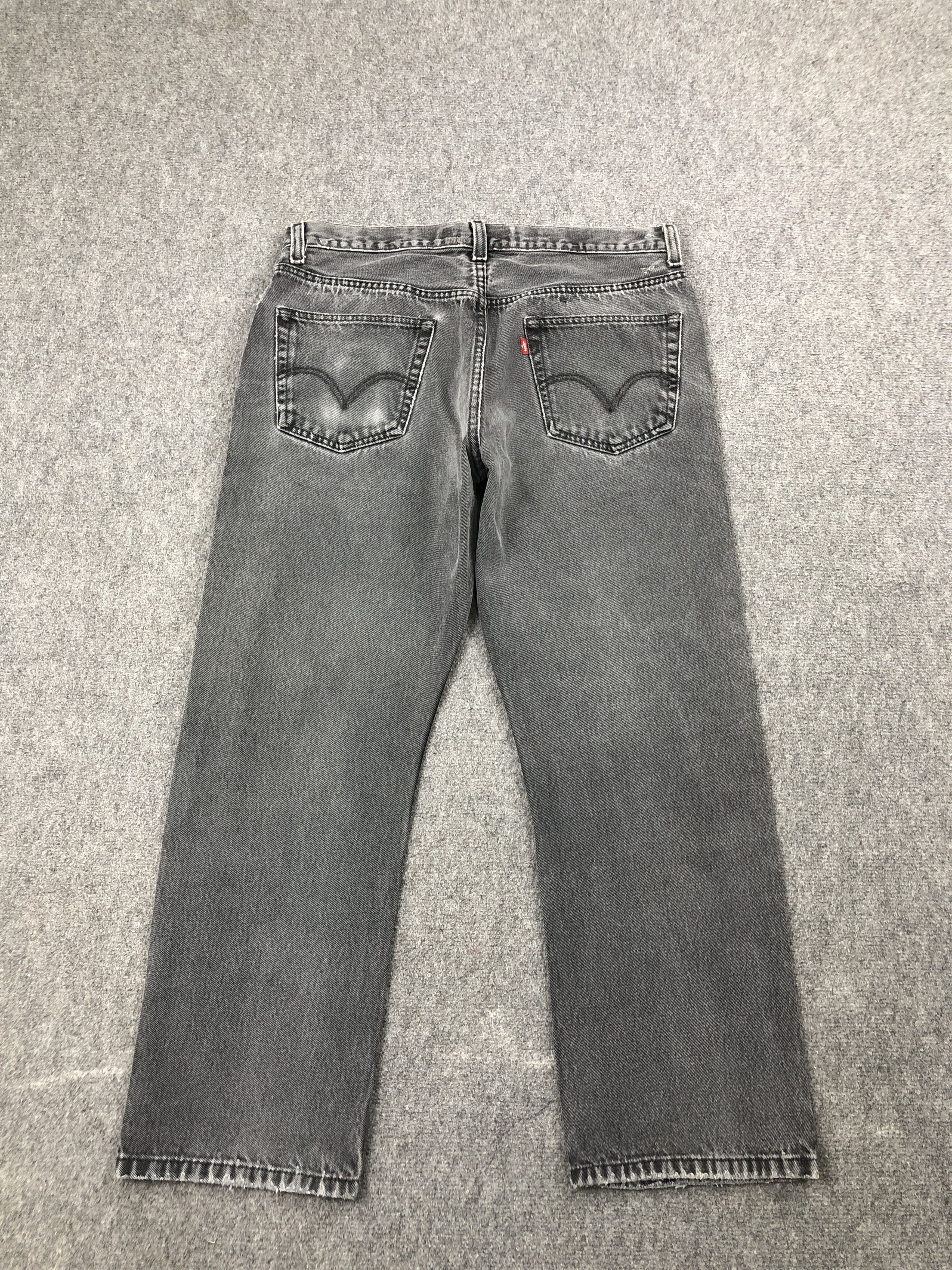 Levi's Vintage Faded Black Levis 505 Denim DP2519 Size US 34 / EU 50 - 3 Thumbnail