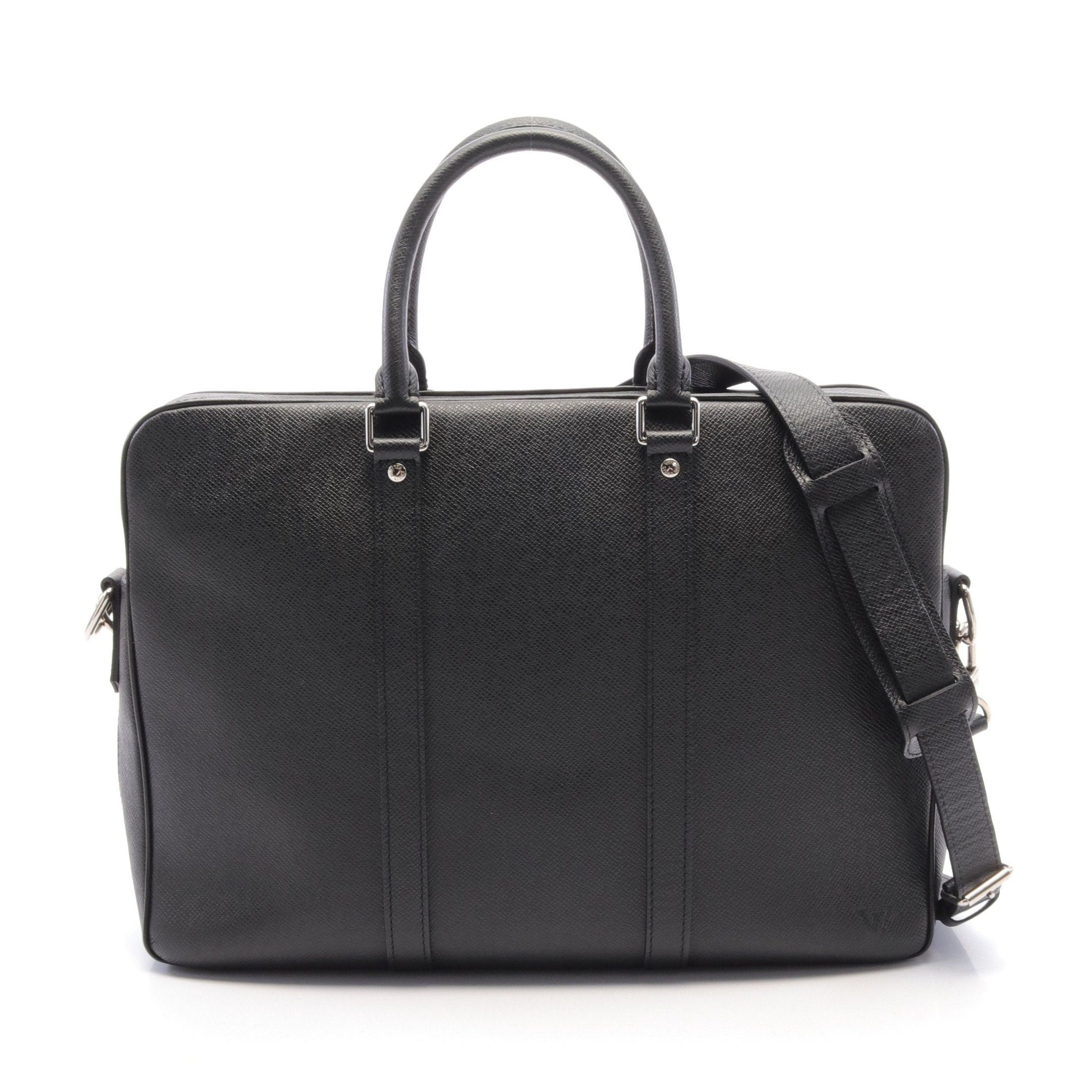 Louis Vuitton Louis Vuitton Pdv Porte Document Voyage Taiga Noir Business Bag Briefcase Leather Black Size ONE SIZE - 1 Thumbnail