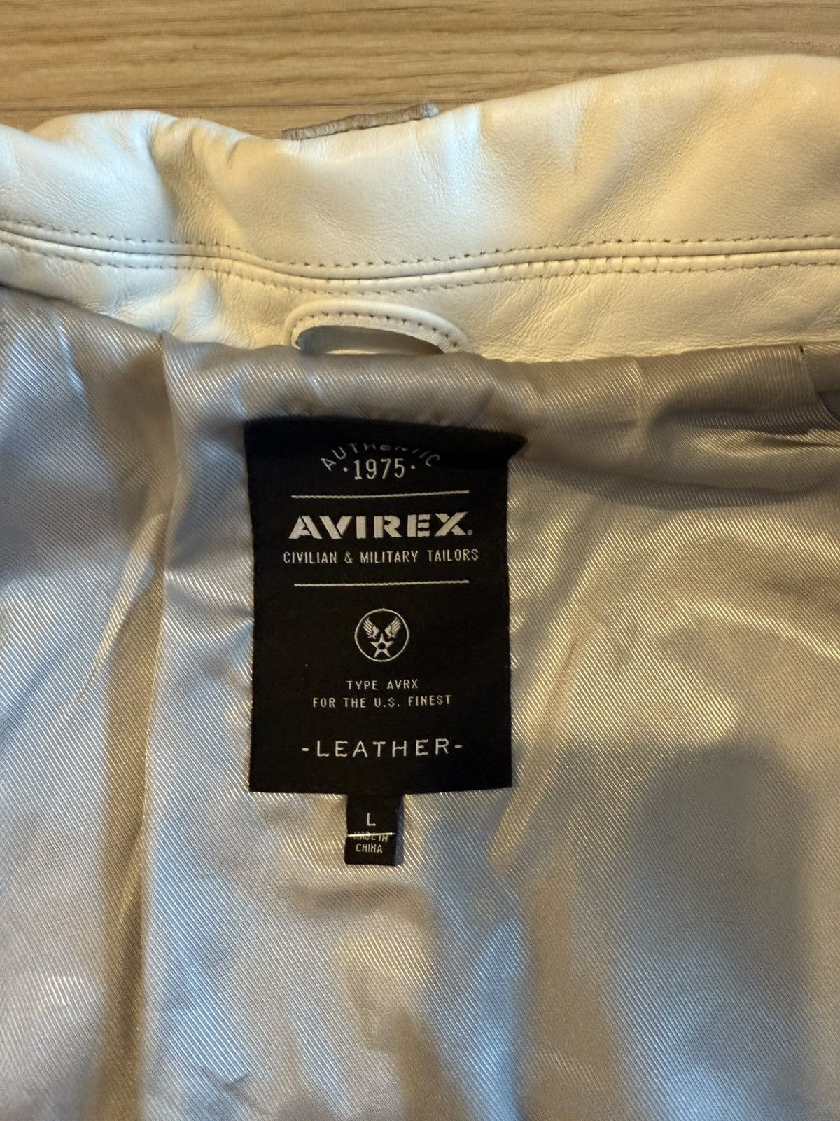 Avirex Avirex White Leather Jacket Size US L / EU 52-54 / 3 - 7 Thumbnail