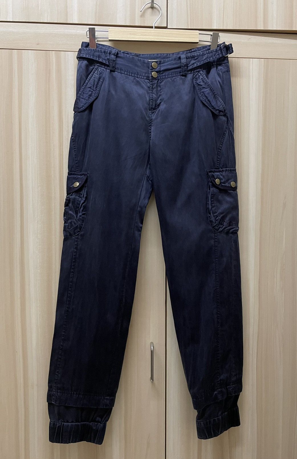 Japanese Brand Gallarda Galante Cotton Silk Cargo Jogger Pants Size 29" - 2 Thumbnail